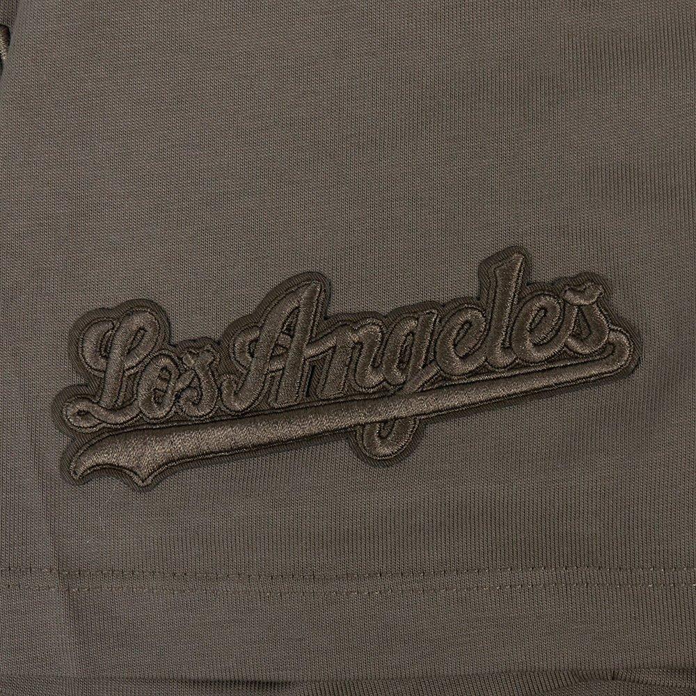 Pro Standard Men's MLB Los Angeles Dodgers Neutral Drop Shoulder Top - Dk Taupe - DK TAUPE