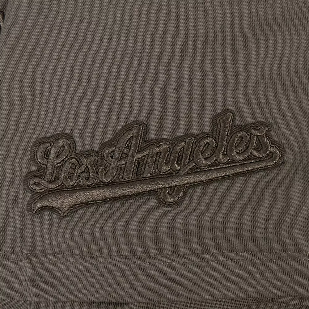 Pro Standard Men's MLB Los Angeles Dodgers Neutral Drop Shoulder Top - Dk Taupe - DK TAUPE