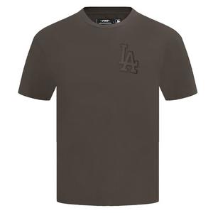 Pro Standard Men's MLB Los Angeles Dodgers Neutral Drop Shoulder Top - Dk Taupe - DK TAUPE