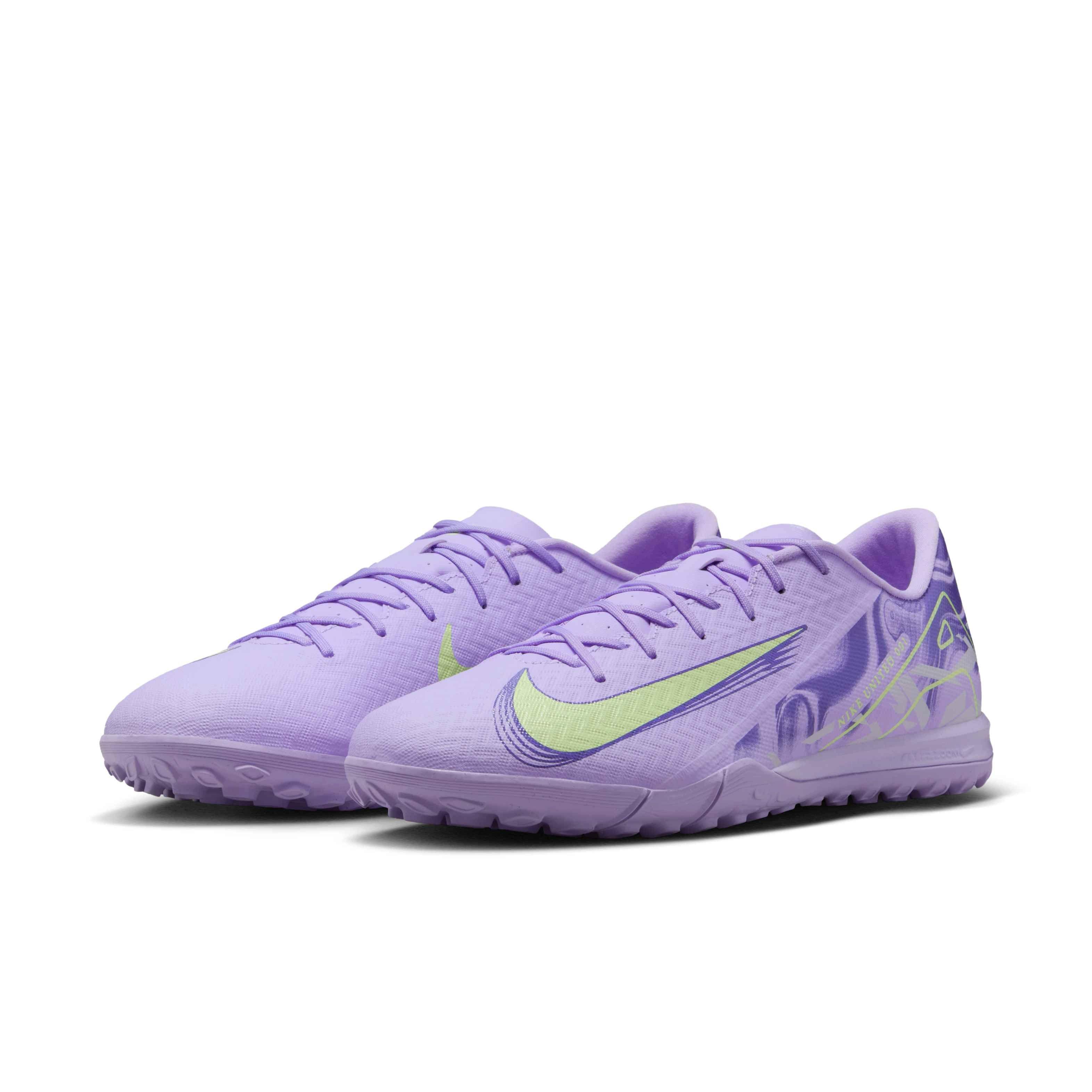 Nike Mercurial Vapor 16 Academy Turf "Purple Agate/Barely Volt" Men's Soccer Shoe - PURPLE/VOLT Thumbnail View 3