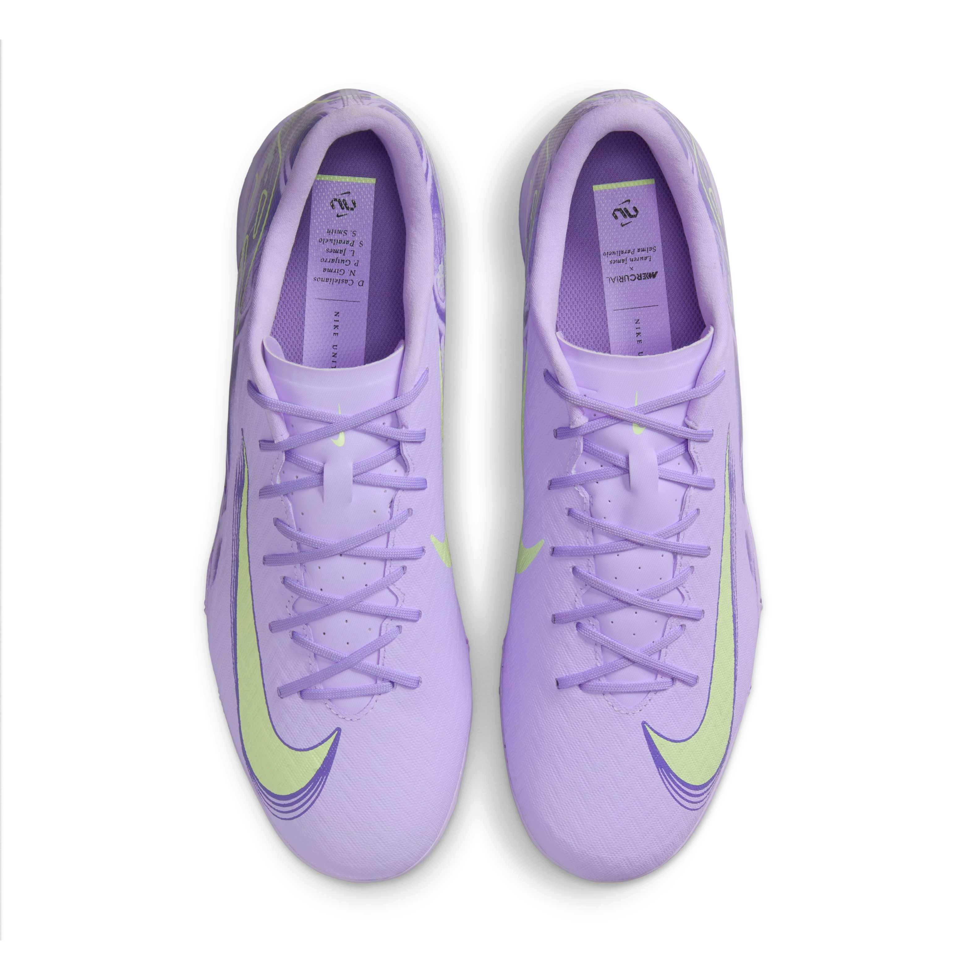 Nike Mercurial Vapor 16 Academy Turf "Purple Agate/Barely Volt" Men's Soccer Shoe - PURPLE/VOLT Thumbnail View 4