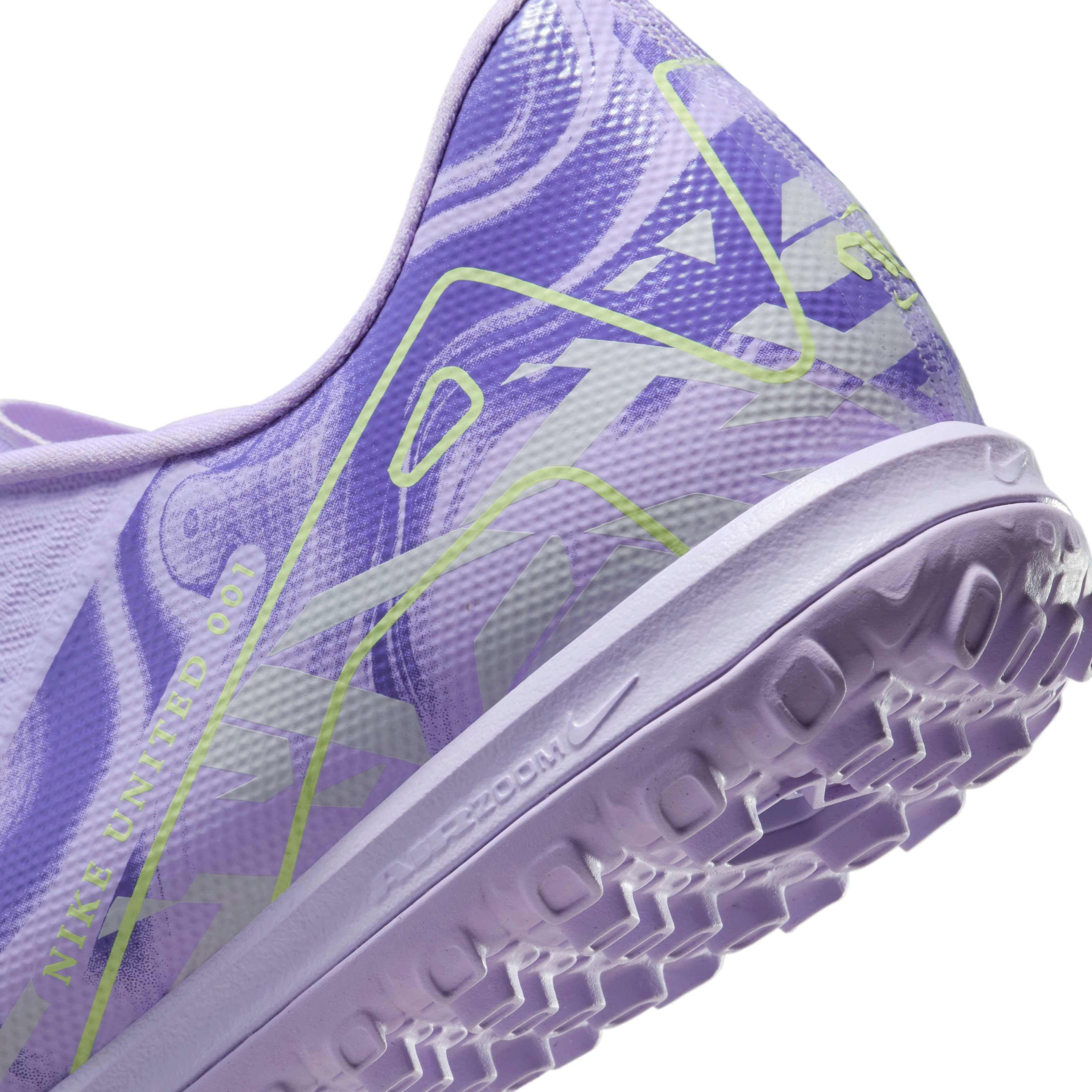 Nike Mercurial Vapor 16 Academy Turf "Purple Agate/Barely Volt" Men's Soccer Shoe - PURPLE/VOLT Thumbnail View 8