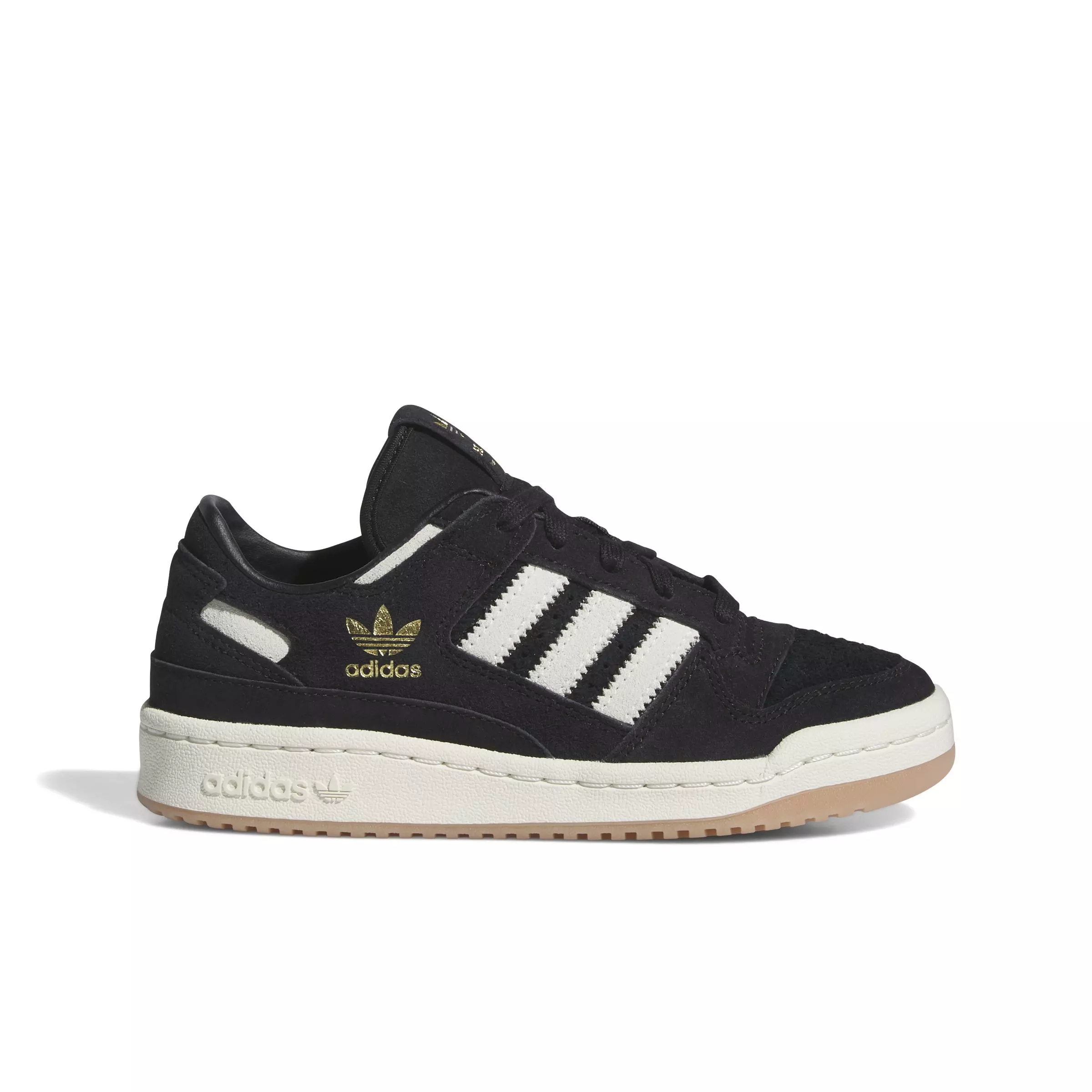 adidas Forum Low Classics "Core Black/Ivory/Ivory" Grade School Boys' Shoe - BLACK/IVORY/IVORY