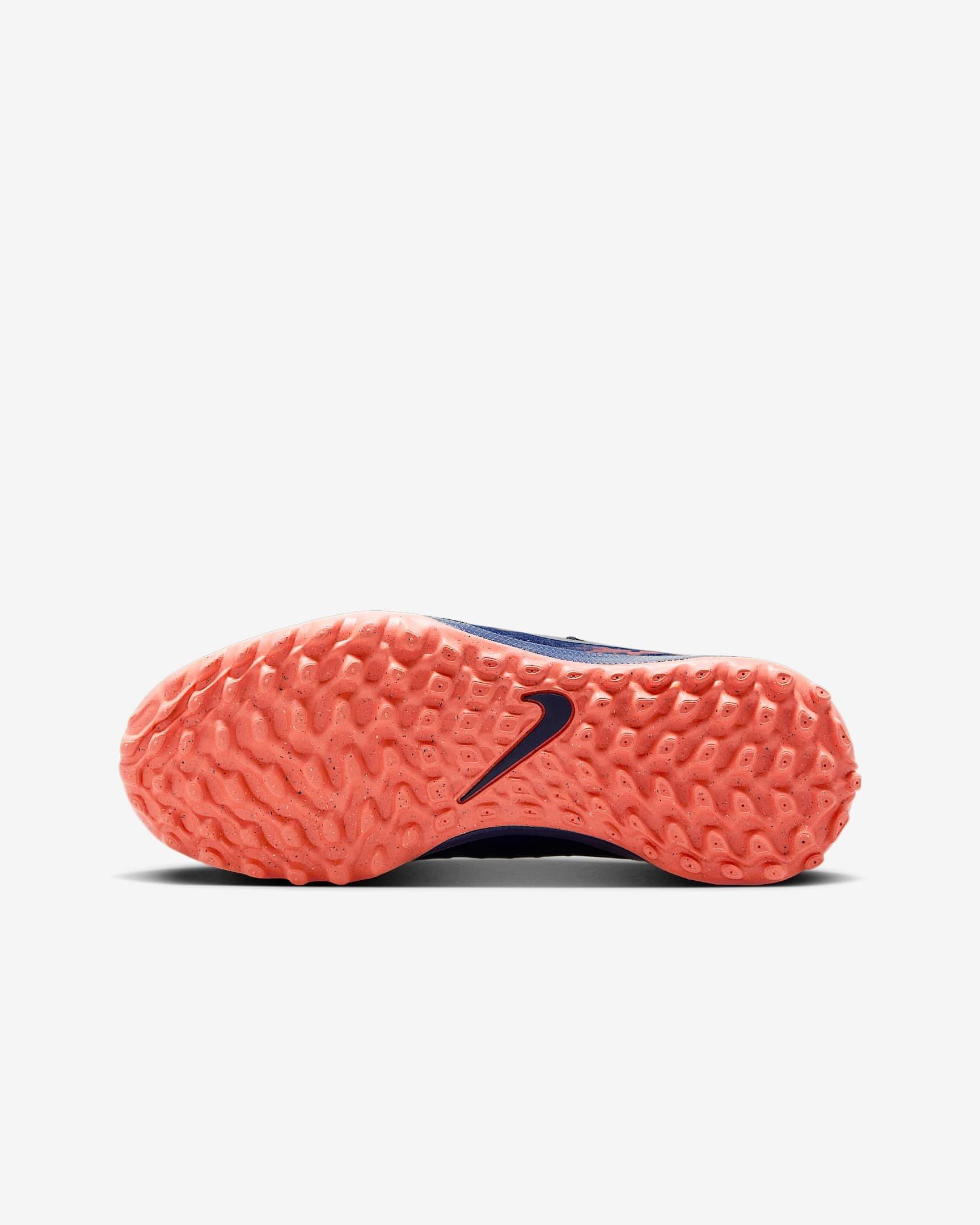 Nike Jr. Phantom GX 2 Academy Turf "Blue Void/Chrome" Grade School Kids' Soccer Shoe - BLUE/CHROME Thumbnail View 8