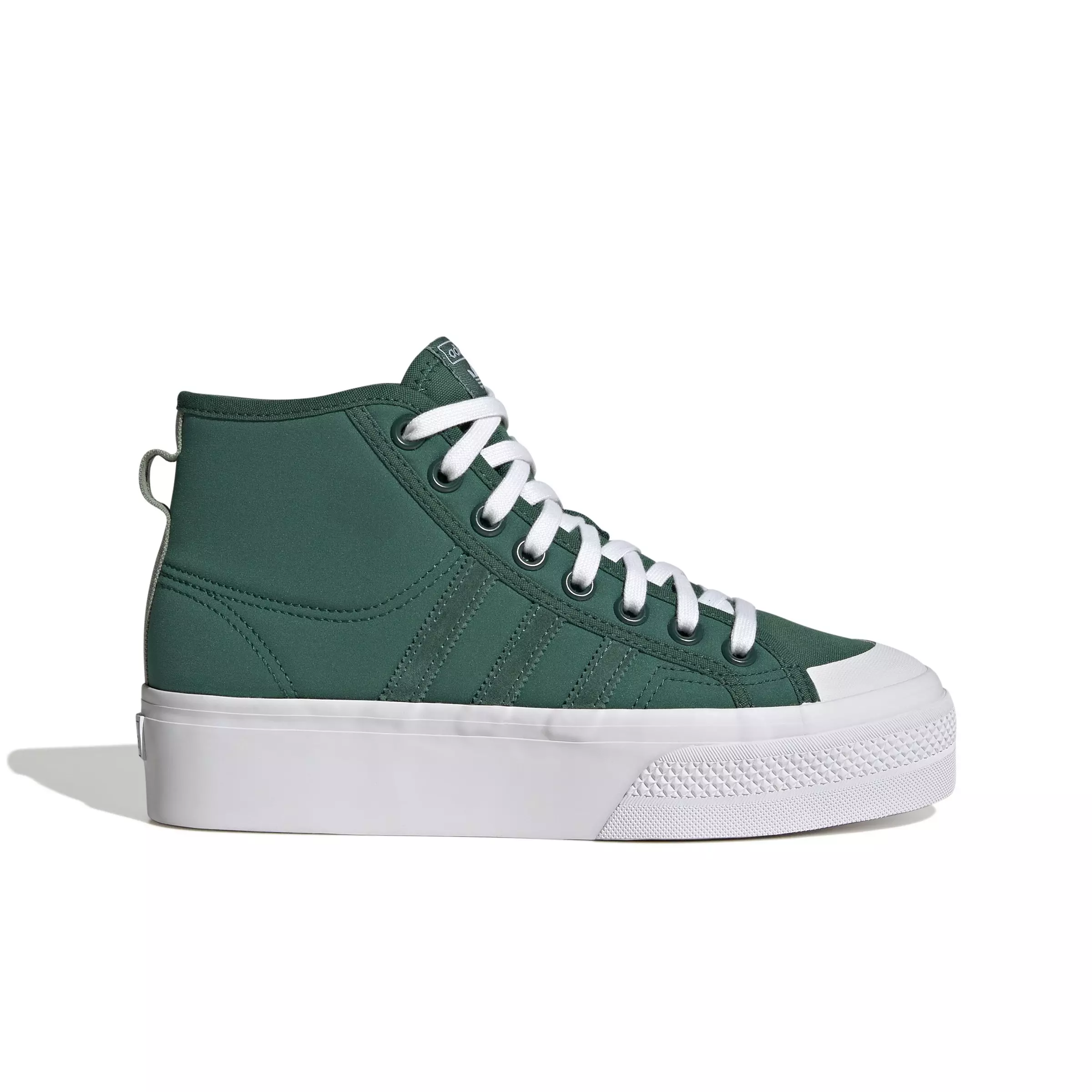 adidas Originals Nizza Platform Mid "Collegiate Green/Collegiate Green/Silver Green" Women's Shoe - GREEN/GREEN/SILVER