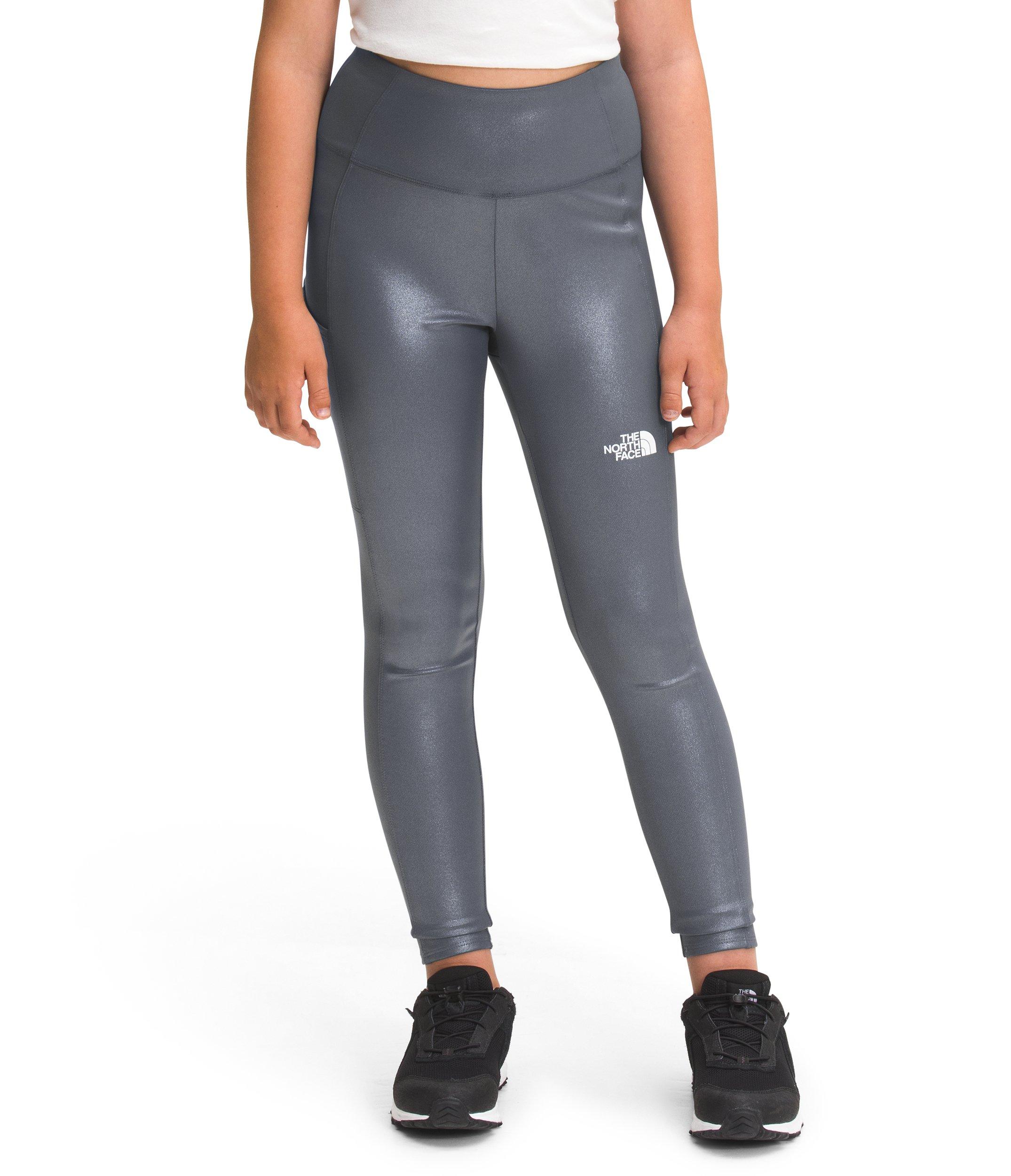 The North Face Girls' Printed Never Stop Leggings-Grey - Hibbett