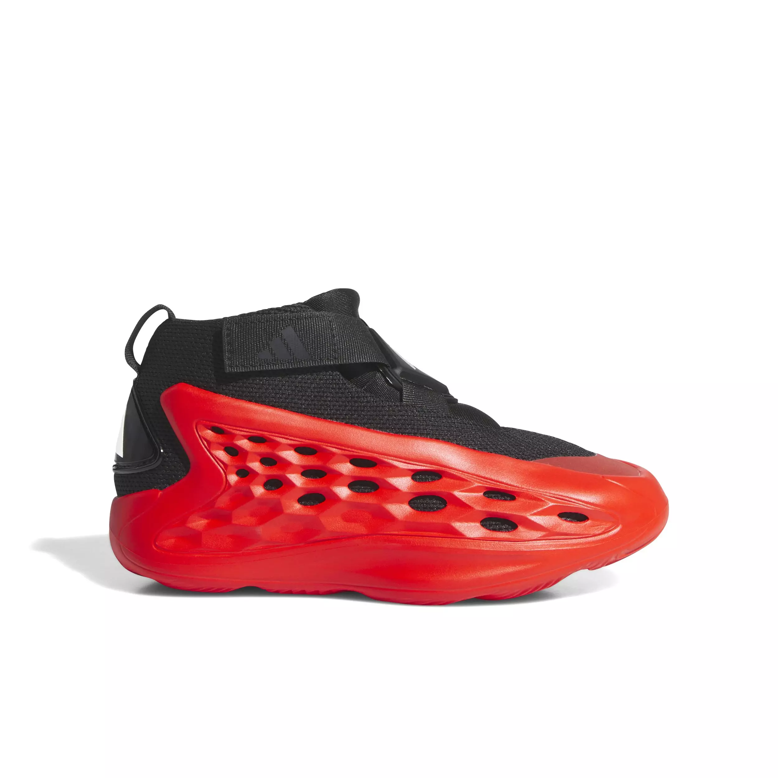 adidas A.E. 1 Low Trainer "Core Black/Red/Cloud White" Preschool Boys' Basketball Shoe - BLACK/RED/WHITE