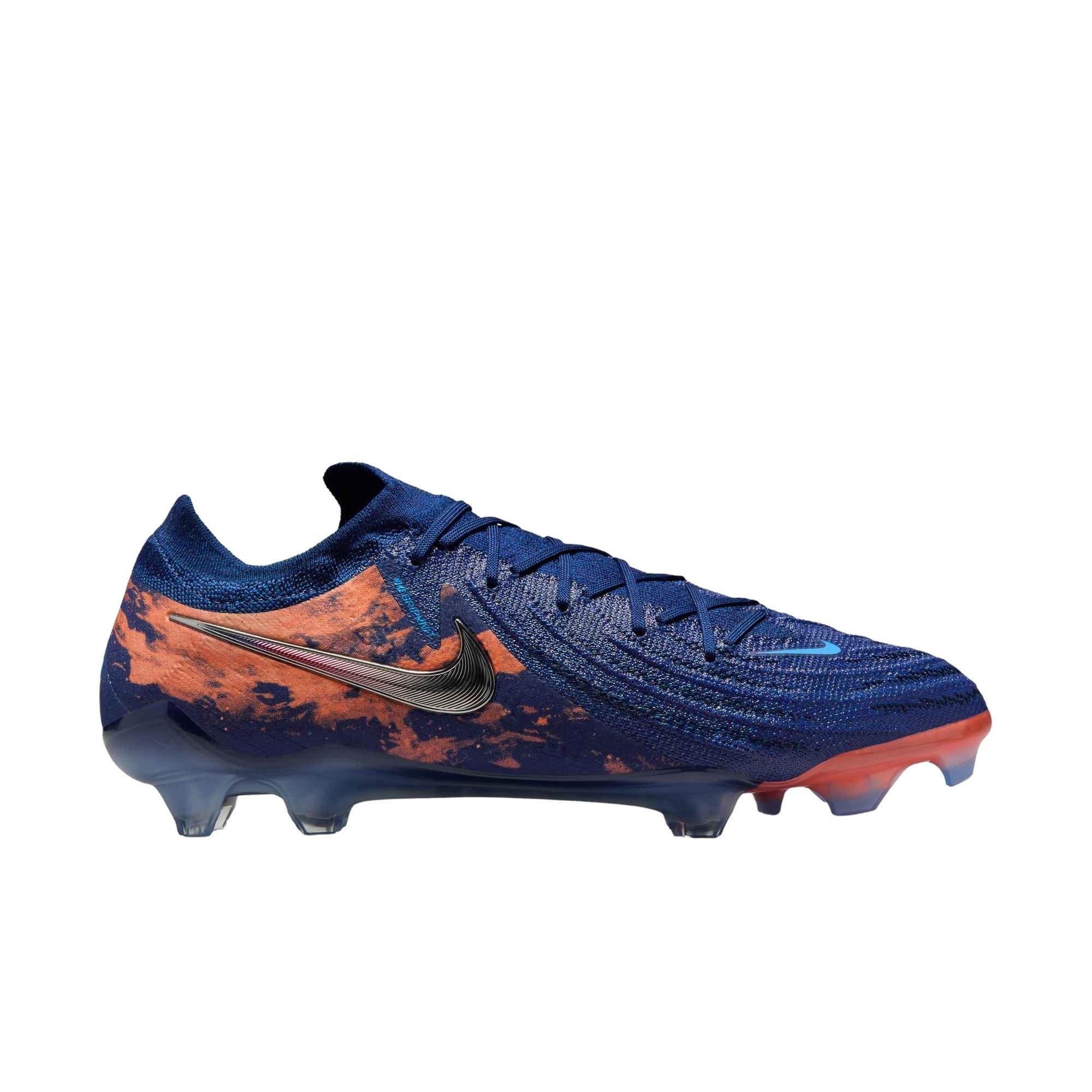 Nike Phantom GX 2 Elite FG "Blue Void/Chrome" Men's Soccer Cleat - BLUE/CHROME Thumbnail View 1