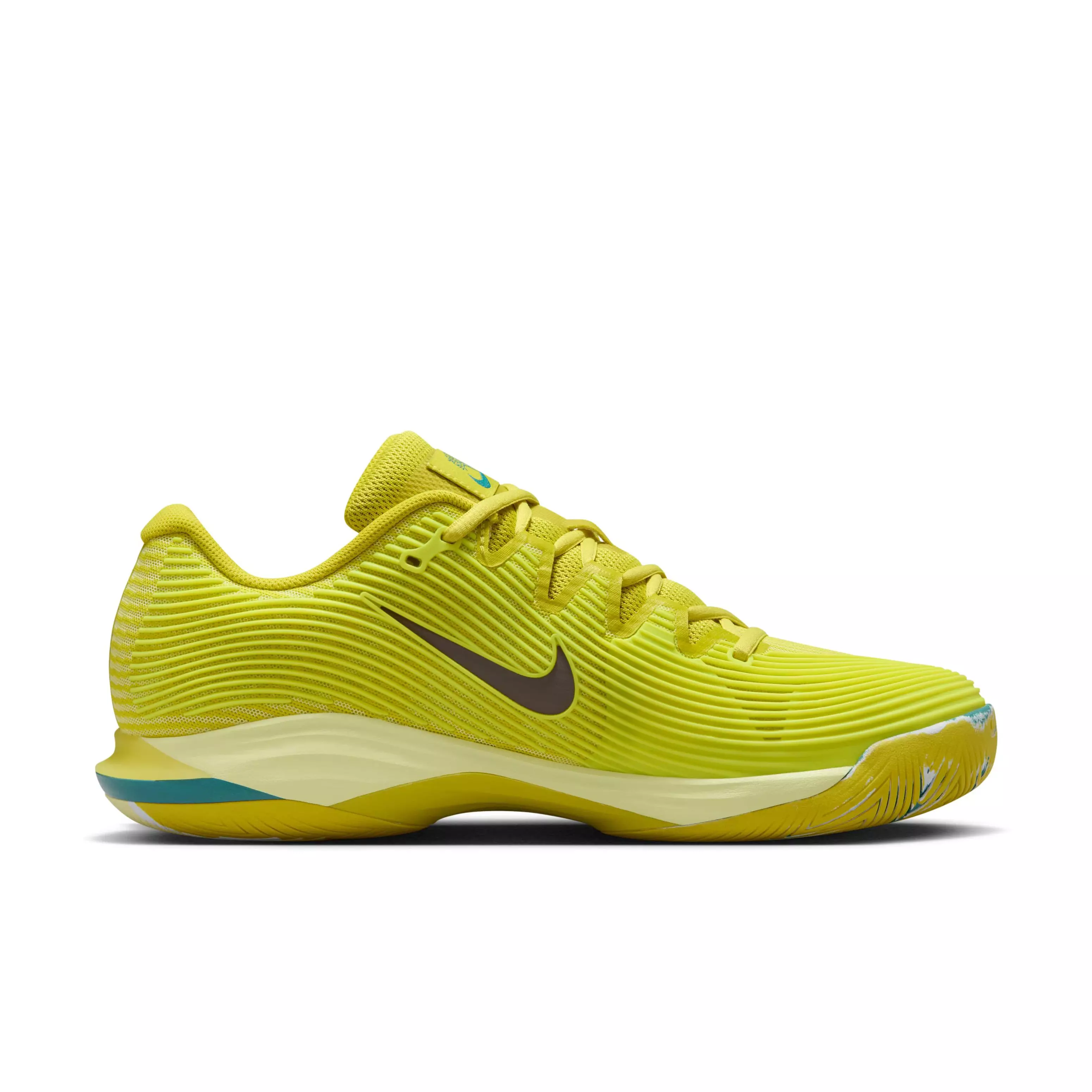 Nike Vapor 12 "High Voltage/Luminous Green/Mineral Teal/Cave Stone" Men's HC Tennis Shoe - VOLTAGE/GREEN/TEAL/STONE