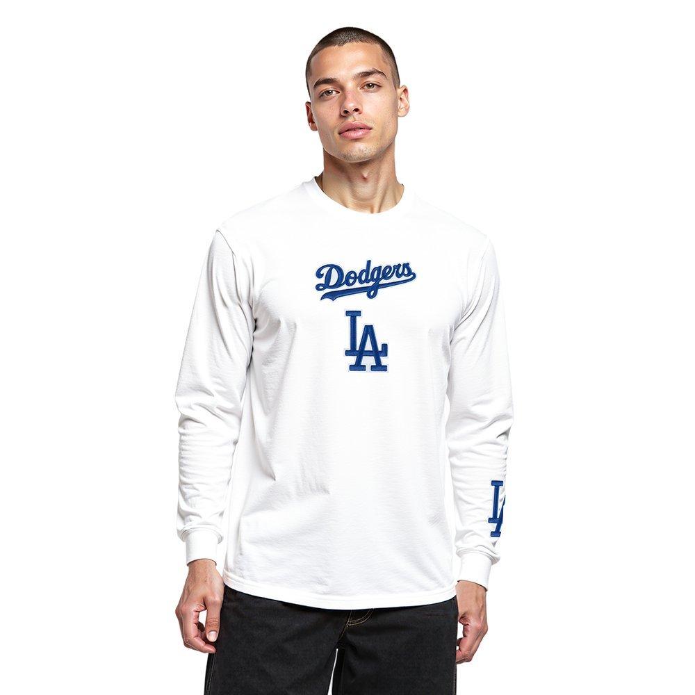 Pro Standard Men's MLB Los Angeles Dodgers Wingspan Drop Shoulder LS Tee V2 - White - WHITE