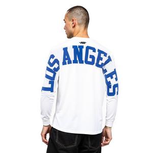 Pro Standard Men's MLB Los Angeles Dodgers Wingspan Drop Shoulder LS Tee V2 - White - WHITE