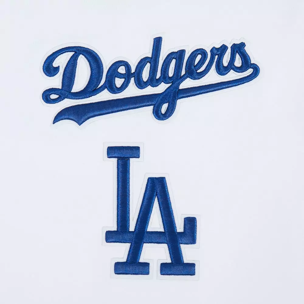 Pro Standard Men's MLB Los Angeles Dodgers Wingspan Drop Shoulder LS Tee V2 - White - WHITE