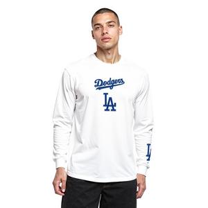 Pro Standard Men's MLB Los Angeles Dodgers Wingspan Drop Shoulder LS Tee V2 - White - WHITE