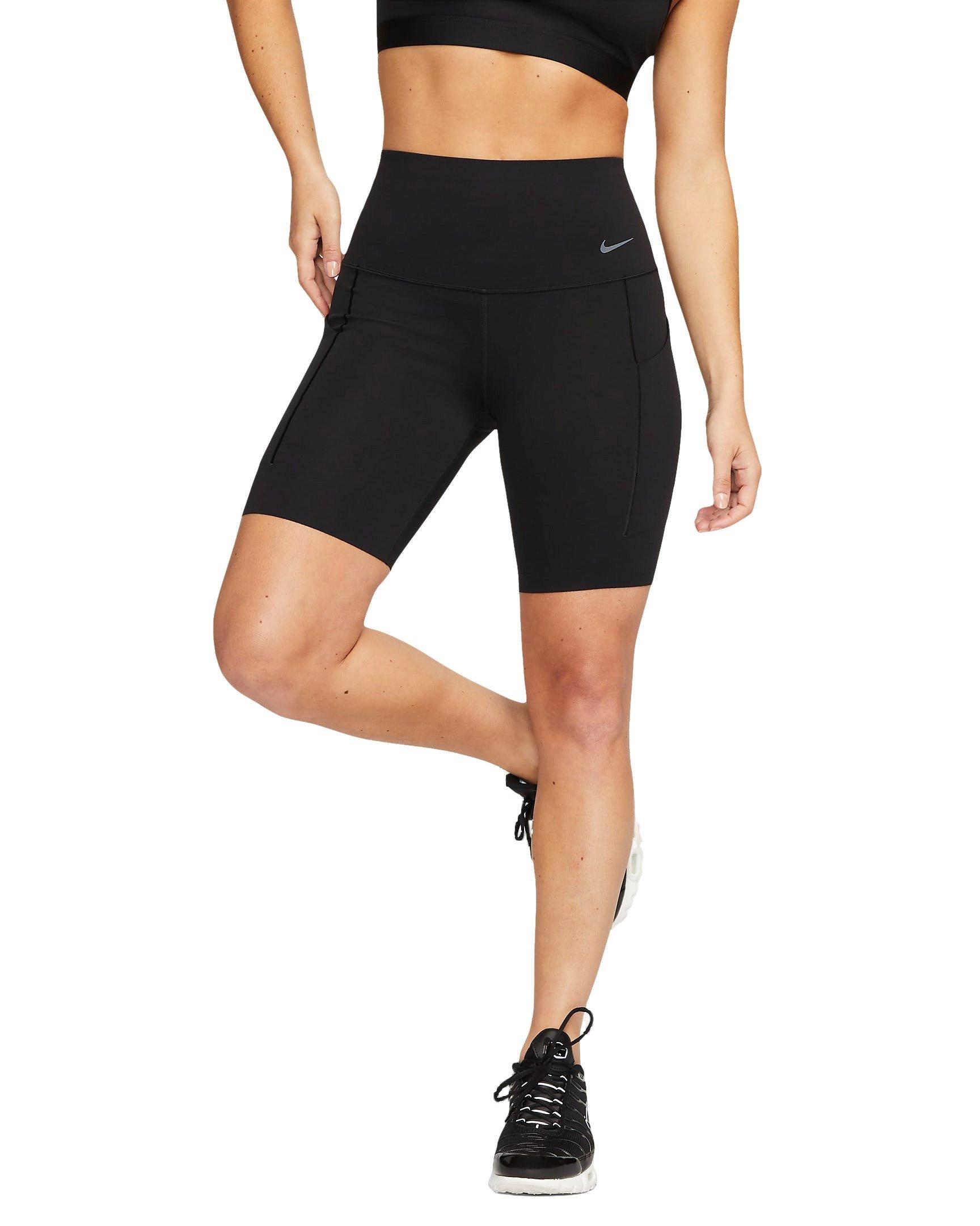 Nike Women's Dri-FIT Unisersa HR 8in Shorts - BLACK Thumbnail View 1