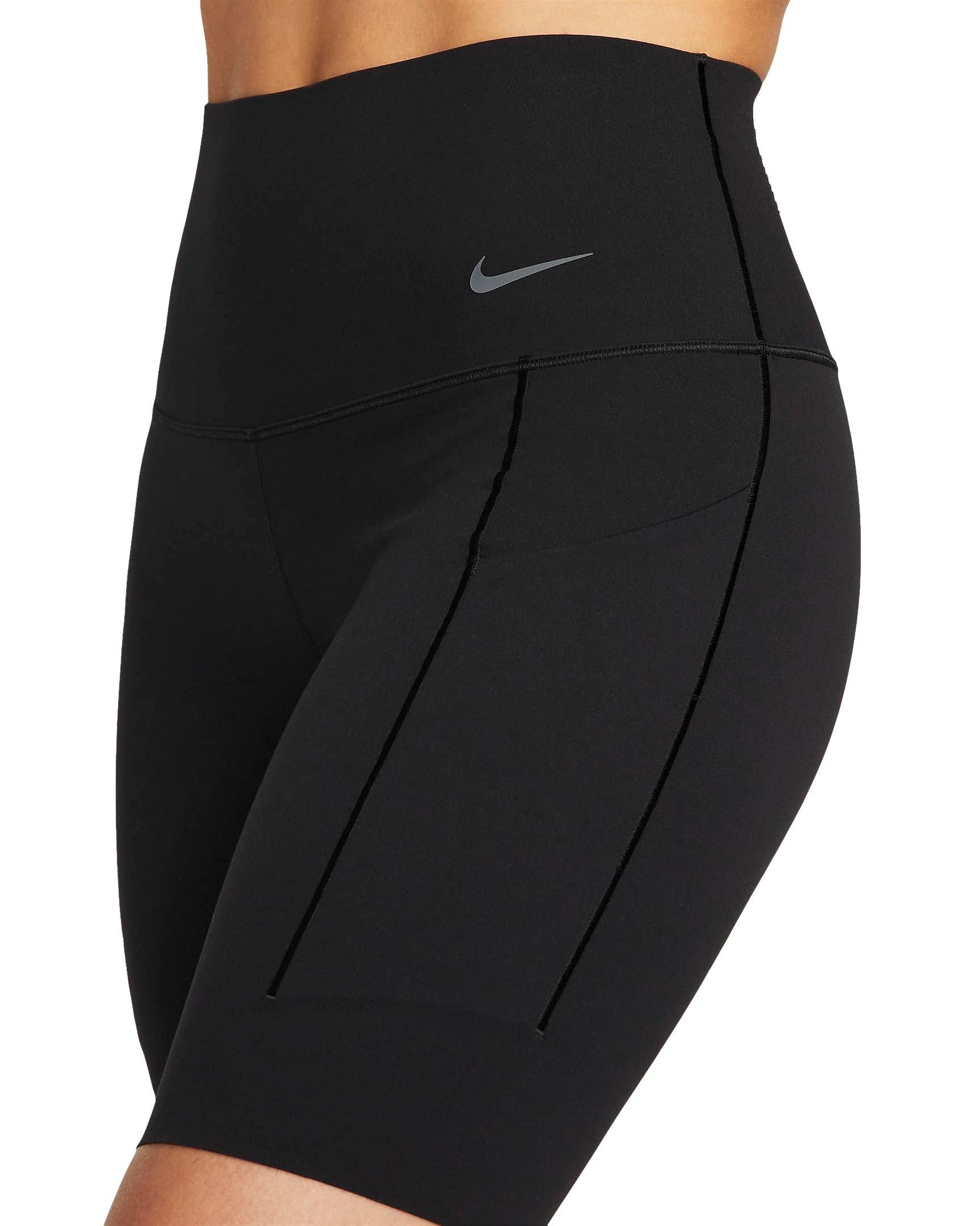Nike Women's Dri-FIT Unisersa HR 8in Shorts - BLACK Thumbnail View 3