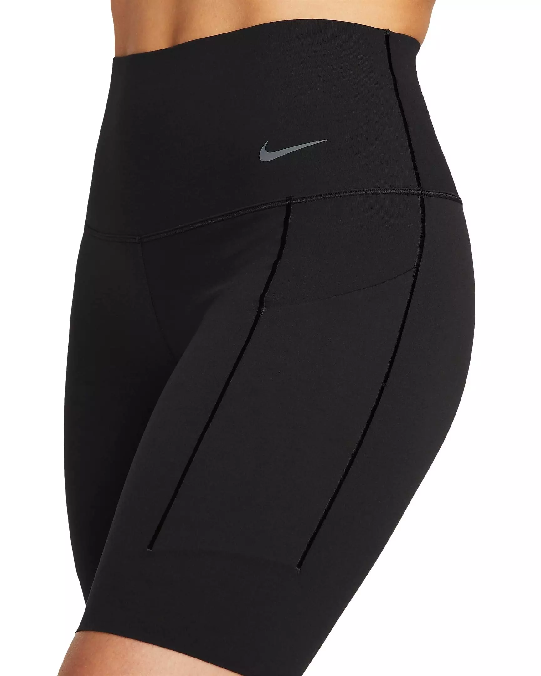 Nike Women's Dri-FIT Unisersa HR 8in Shorts - BLACK