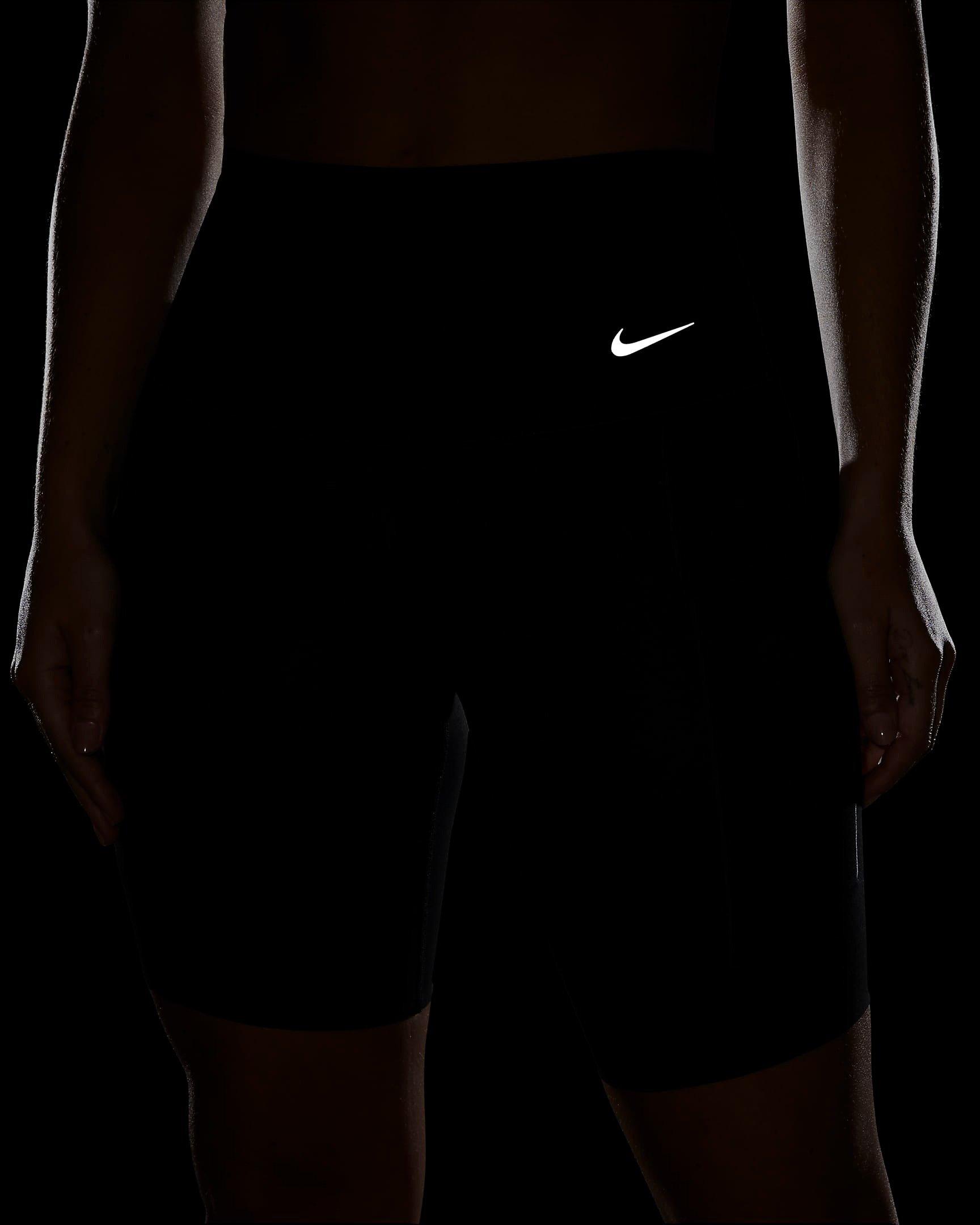 Nike Women's Dri-FIT Unisersa HR 8in Shorts - BLACK Thumbnail View 8