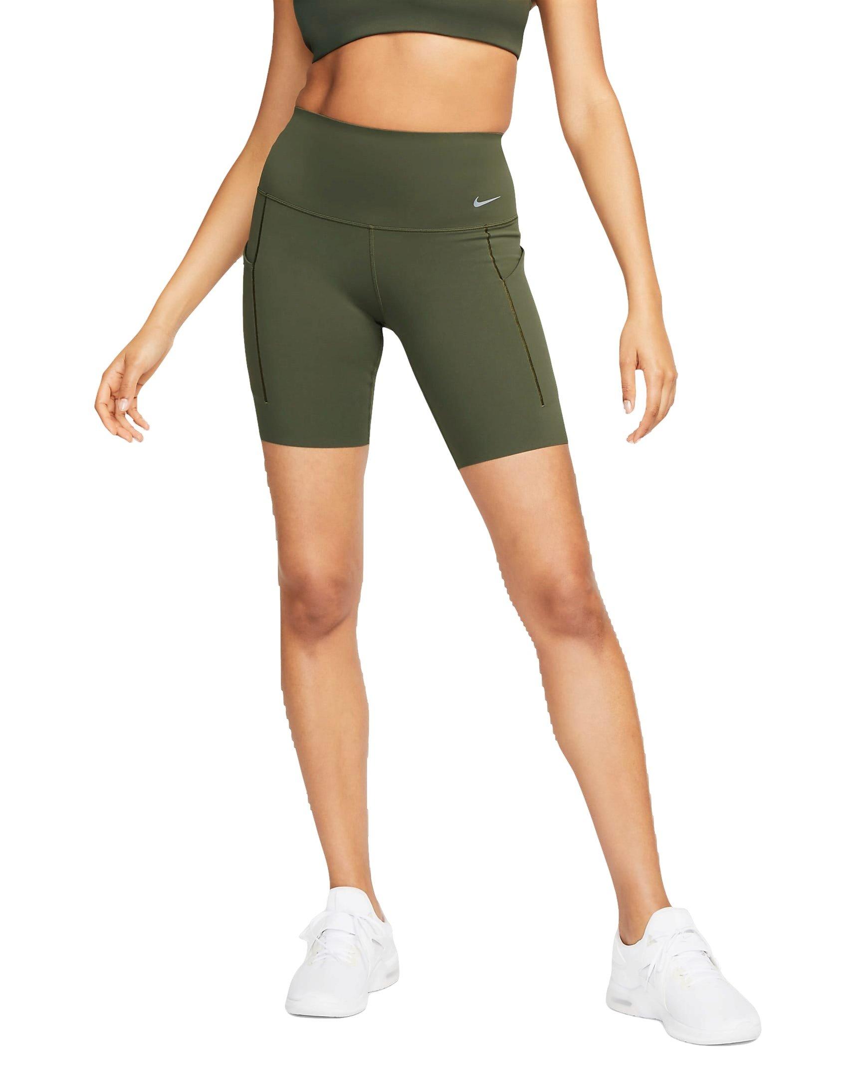 Nike Women's Dri-FIT Unisersa HR 8in Shorts - CARGO KHAKI Thumbnail View 1