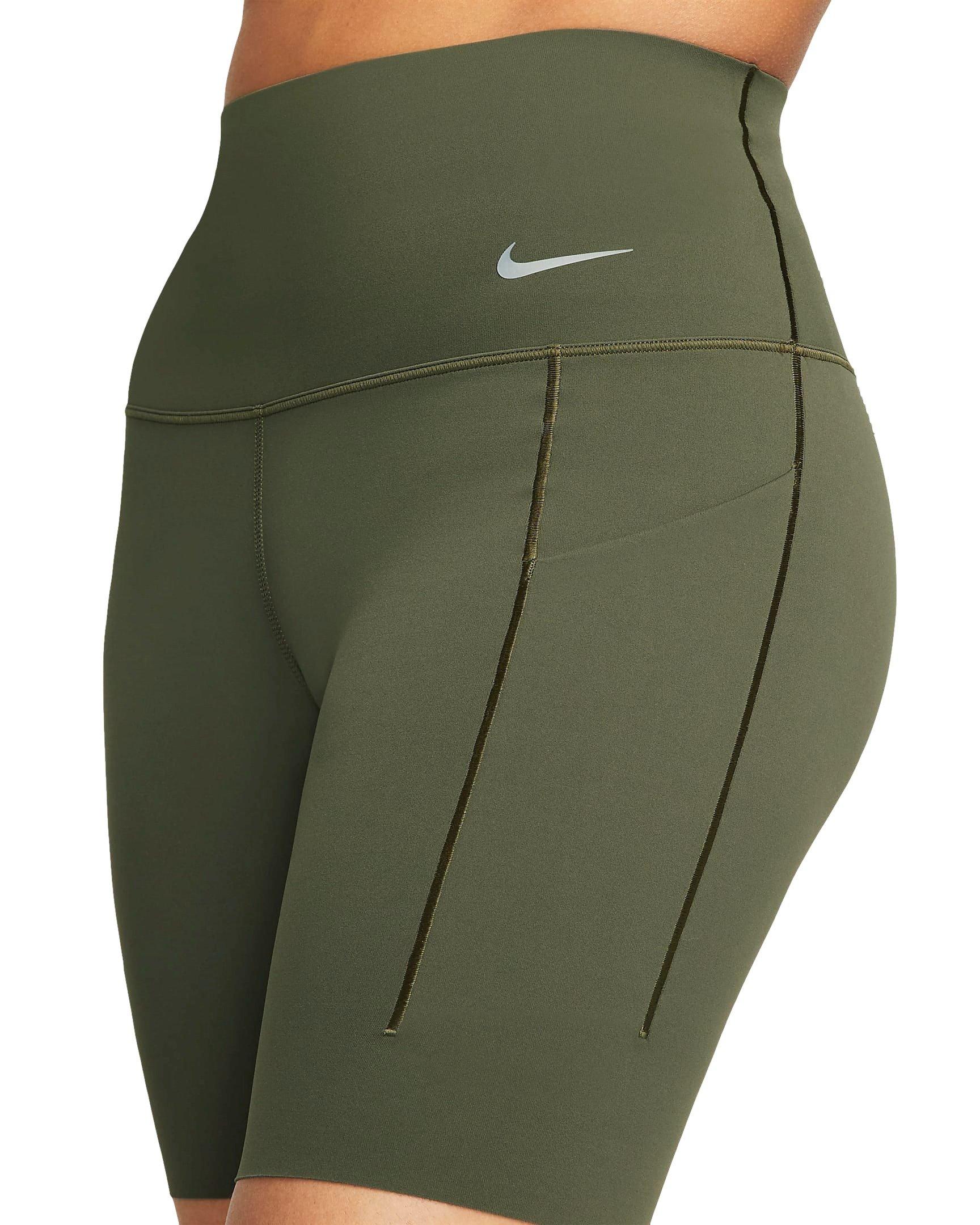 Nike Women's Dri-FIT Unisersa HR 8in Shorts - CARGO KHAKI Thumbnail View 3