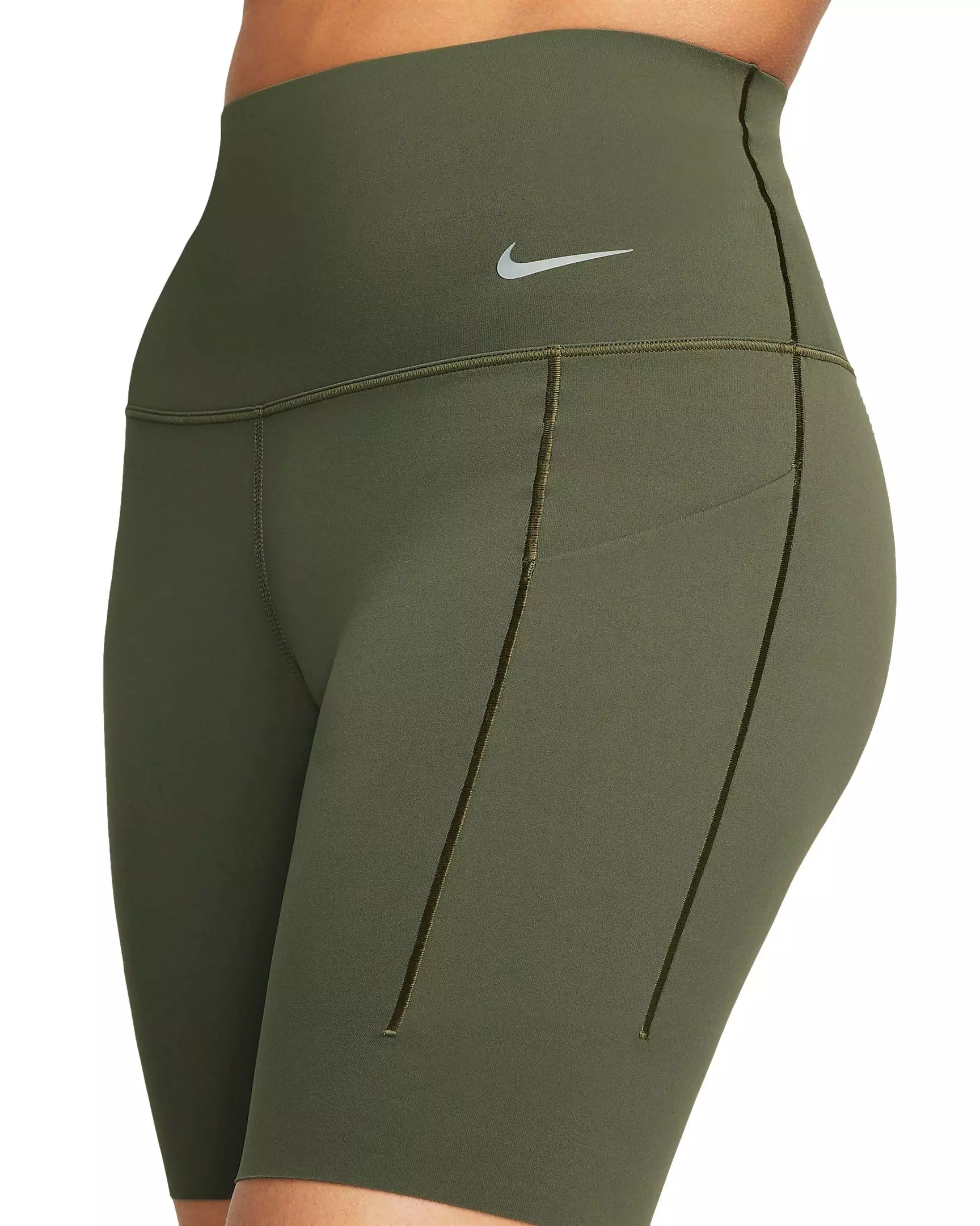 Nike Women's Dri-FIT Unisersa HR 8in Shorts - CARGO KHAKI