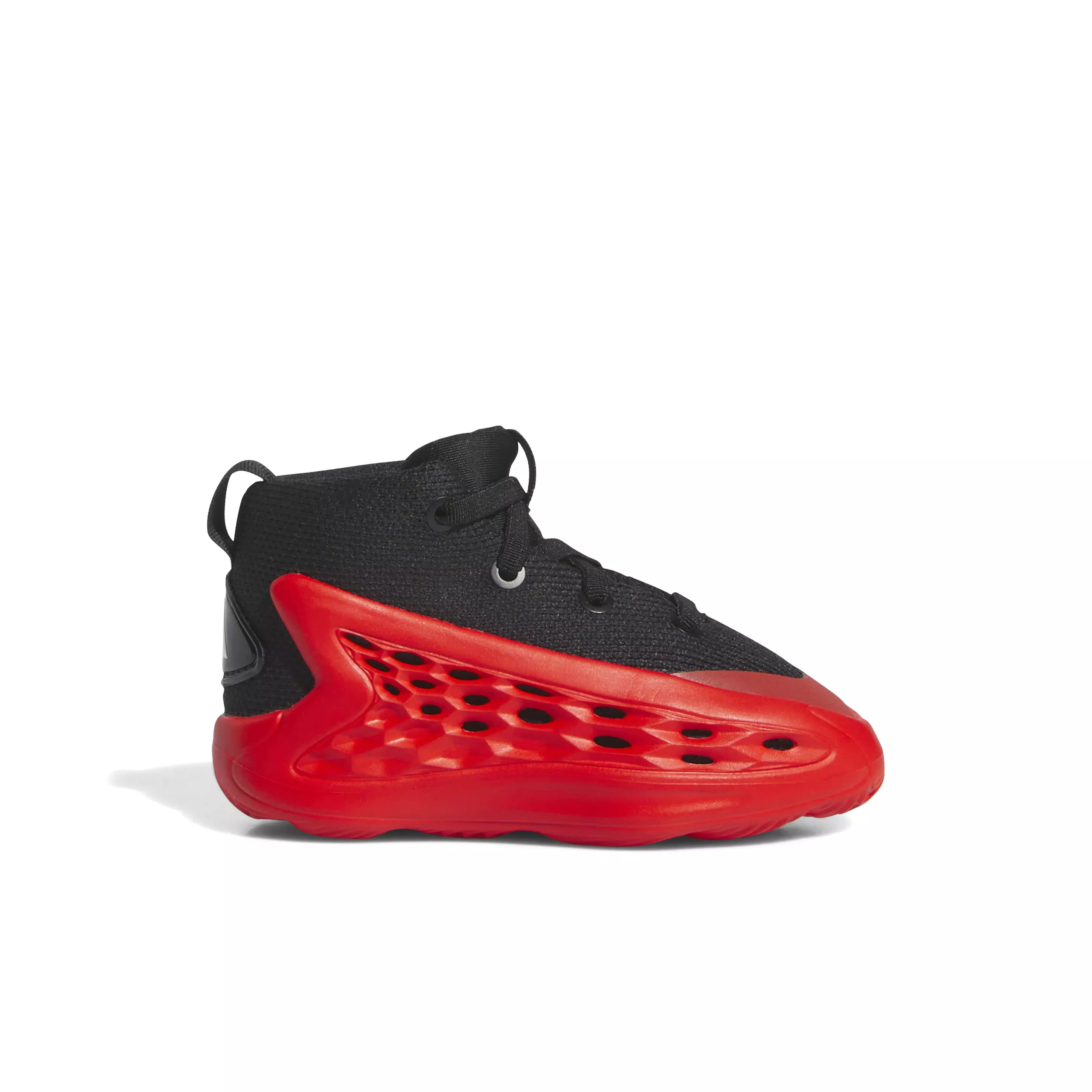 adidas A.E. 1 Low Trainer "Core Black/Red/Cloud White" Infant Boys' Basketball Shoe - BLACK/RED/WHITE