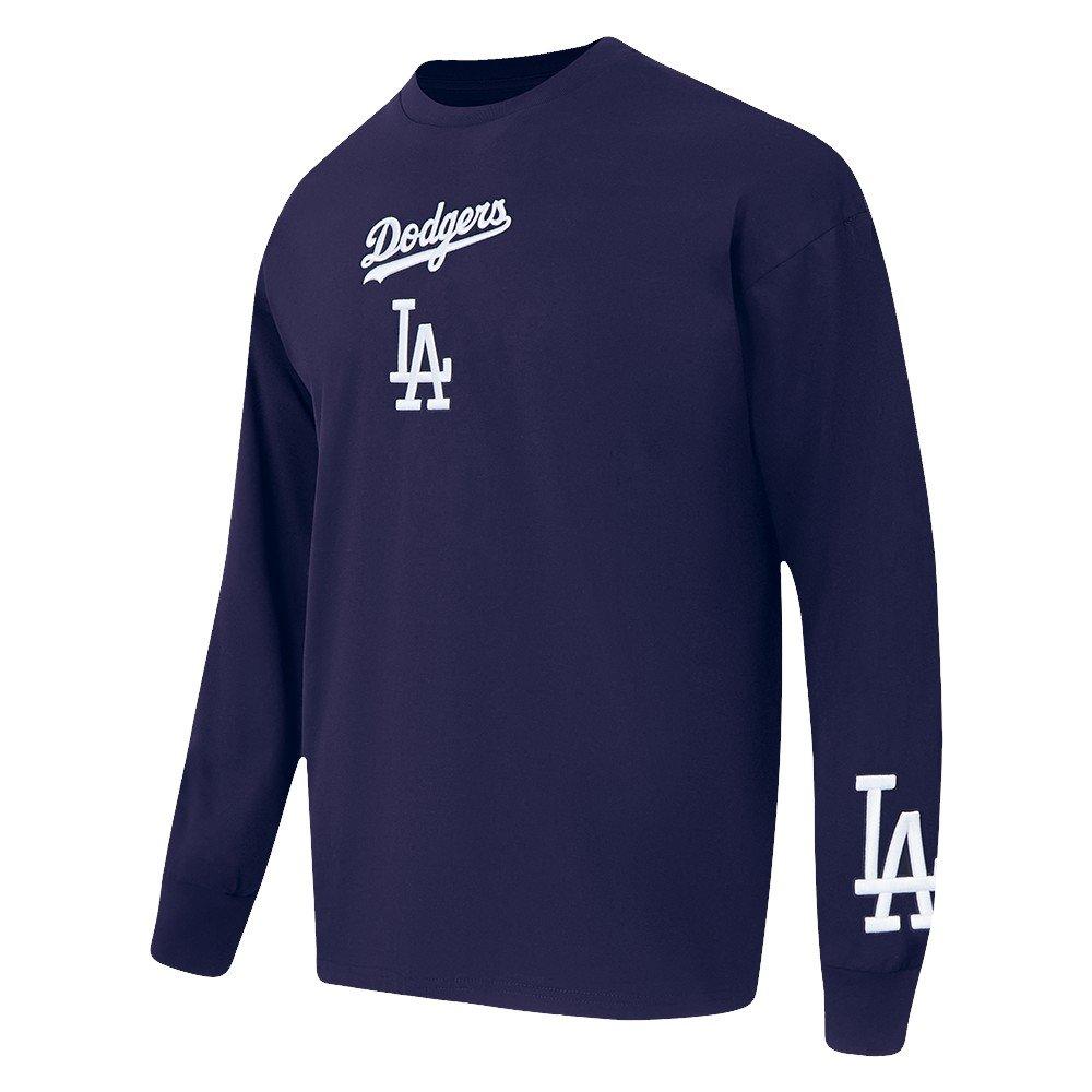 Pro Standard Men's MLB Los Angeles Dodgers Wingspan Drop Shoulder LS Tee V2 - Navy - NAVY