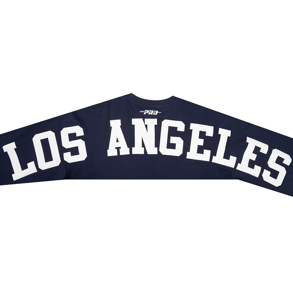 Pro Standard Men's MLB Los Angeles Dodgers Wingspan Drop Shoulder LS Tee V2 - Navy - NAVY
