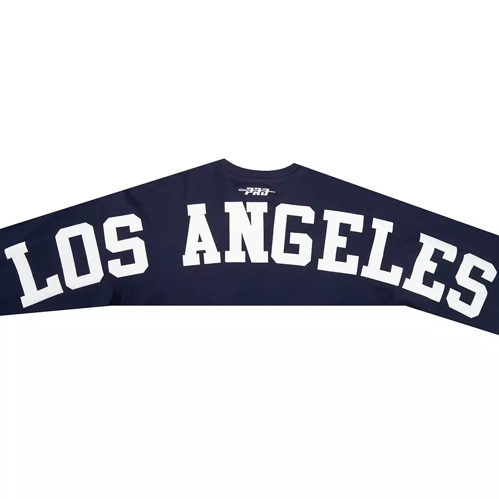 Pro Standard Men's MLB Los Angeles Dodgers Wingspan Drop Shoulder LS Tee V2 - Navy - NAVY