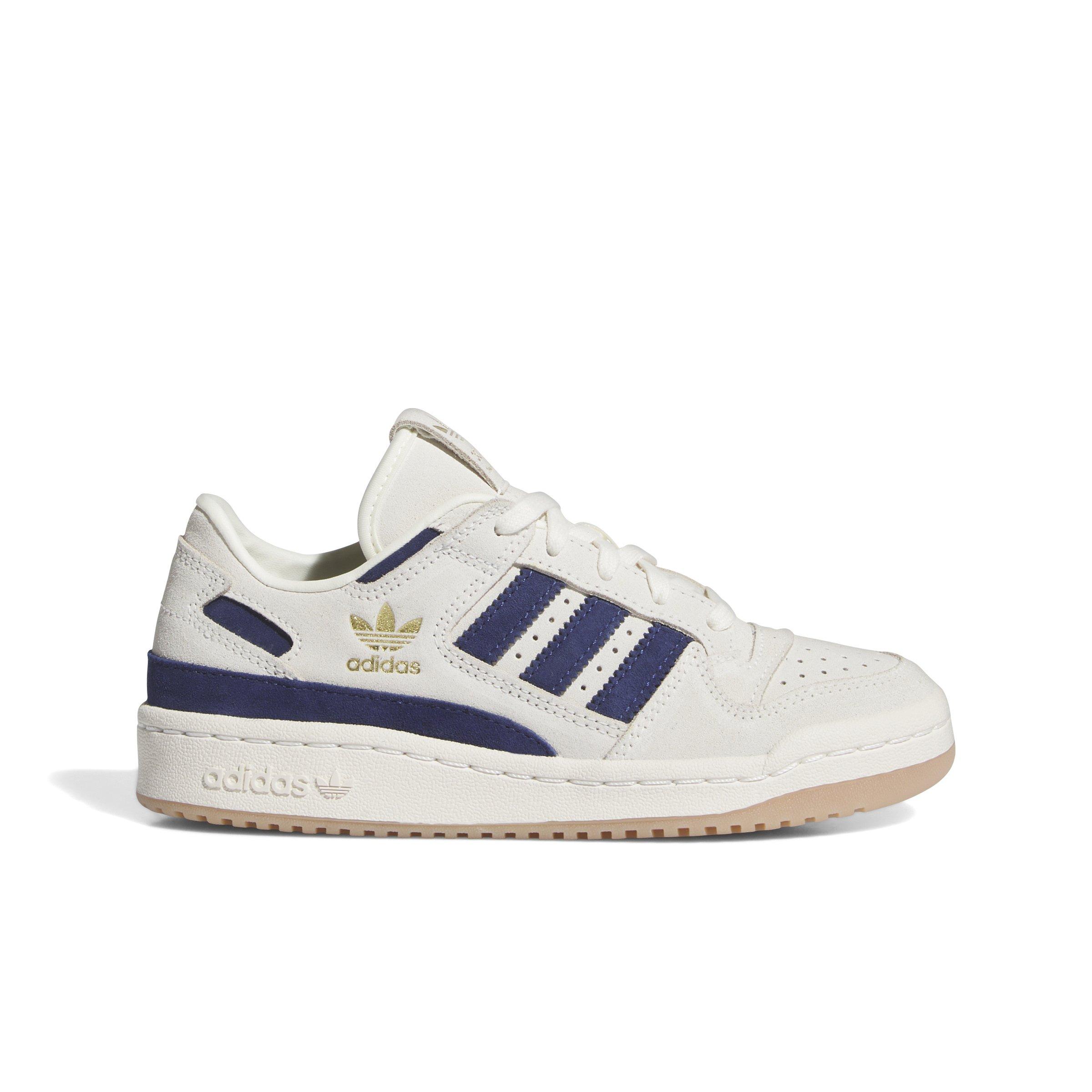 adidas Forum Low Classics "Cream White/Dark Blue/Dark Blue" Grade School Boys' Shoe - CREAM/DK BLUE/DK BLUE Thumbnail View 1