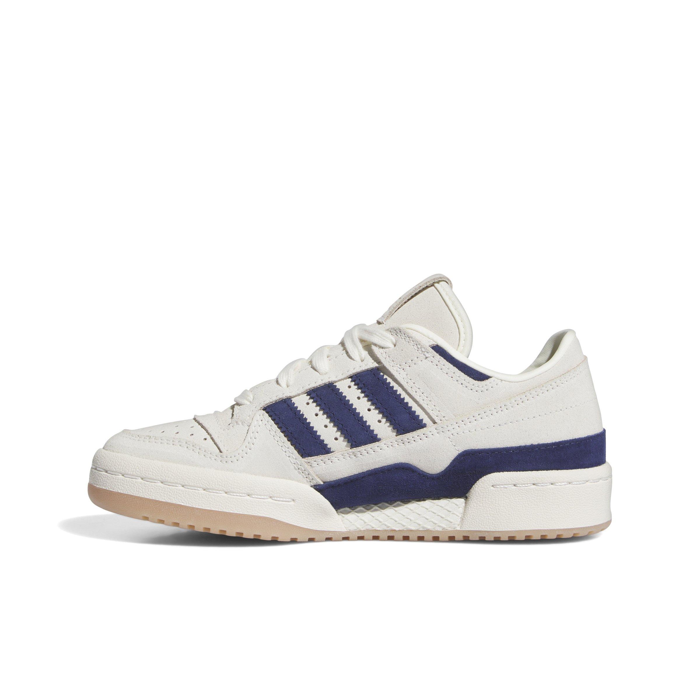 adidas Forum Low Classics "Cream White/Dark Blue/Dark Blue" Grade School Boys' Shoe - CREAM/DK BLUE/DK BLUE Thumbnail View 2