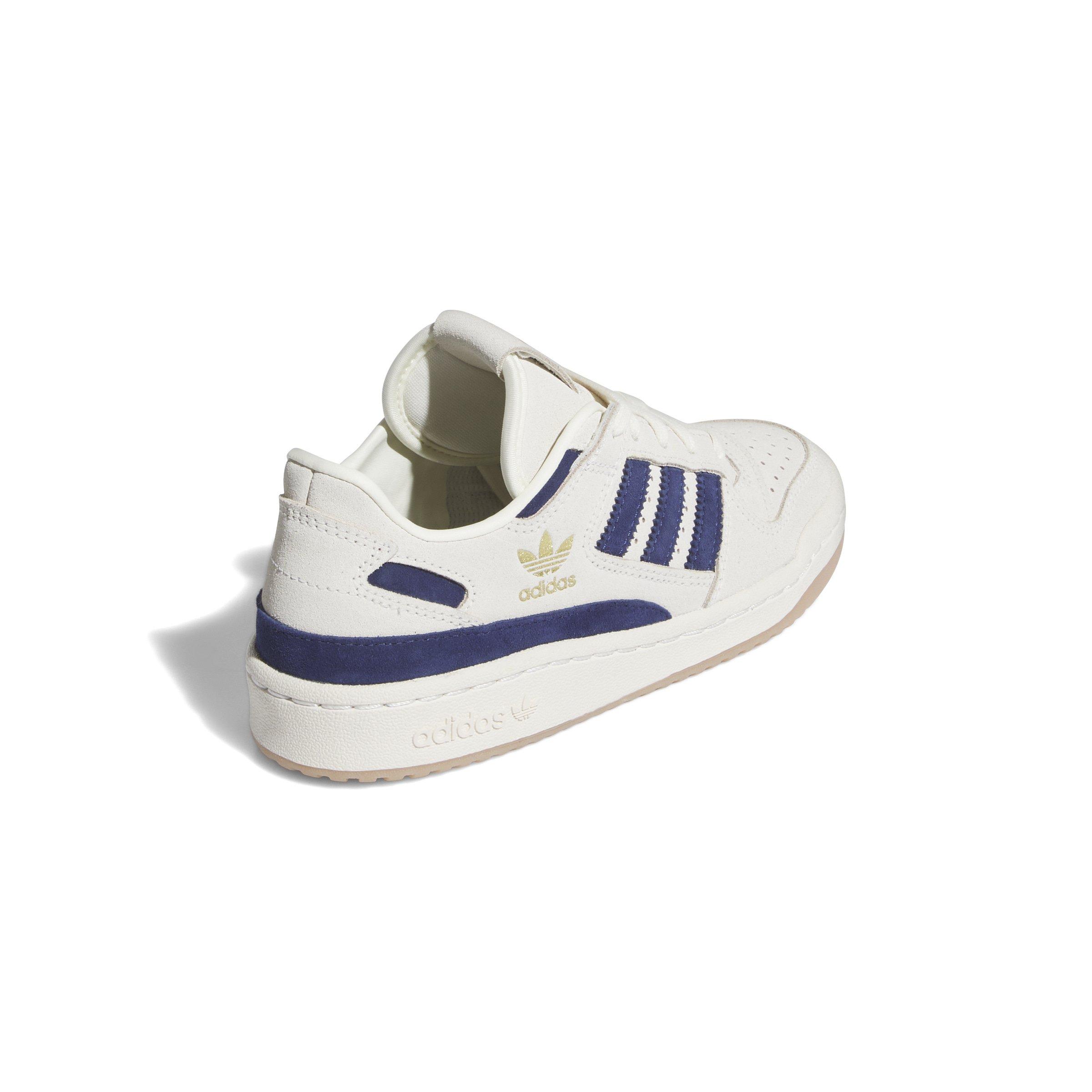 adidas Forum Low Classics "Cream White/Dark Blue/Dark Blue" Grade School Boys' Shoe - CREAM/DK BLUE/DK BLUE Thumbnail View 4
