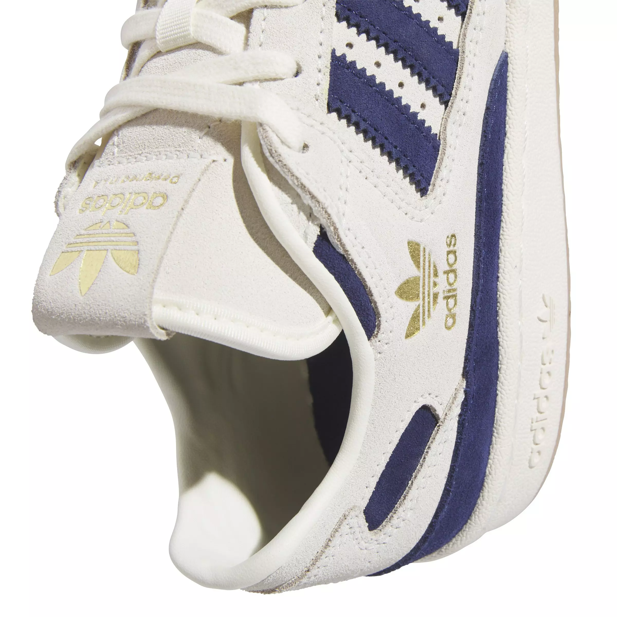adidas Forum Low Classics "Cream White/Dark Blue/Dark Blue" Grade School Boys' Shoe - CREAM/DK BLUE/DK BLUE