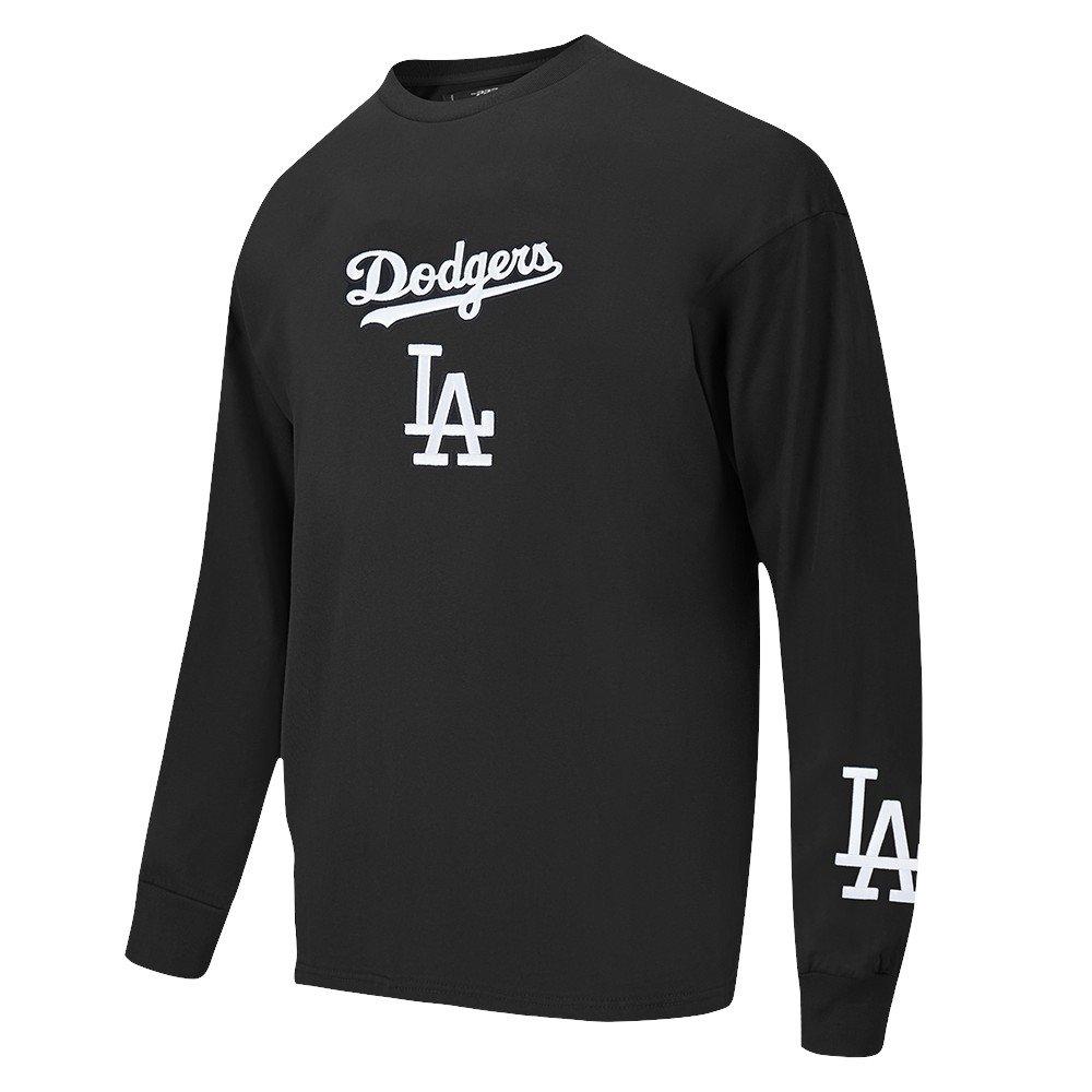 Pro Standard Men's MLB Los Angeles Dodgers Wingspan Drop Shoulder LS Tee V2 - Black - BLACK