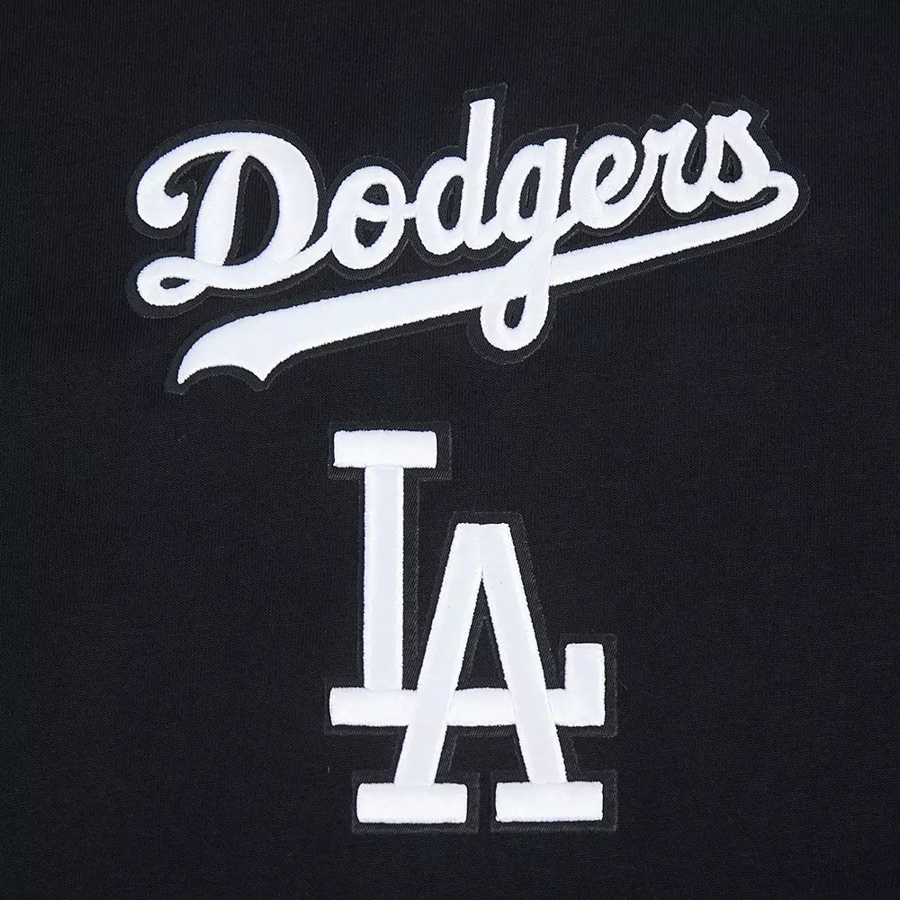 Pro Standard Men's MLB Los Angeles Dodgers Wingspan Drop Shoulder LS Tee V2 - Black - BLACK