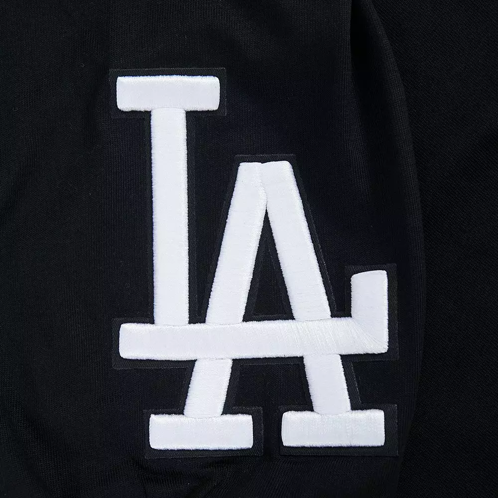 Pro Standard Men's MLB Los Angeles Dodgers Wingspan Drop Shoulder LS Tee V2 - Black - BLACK