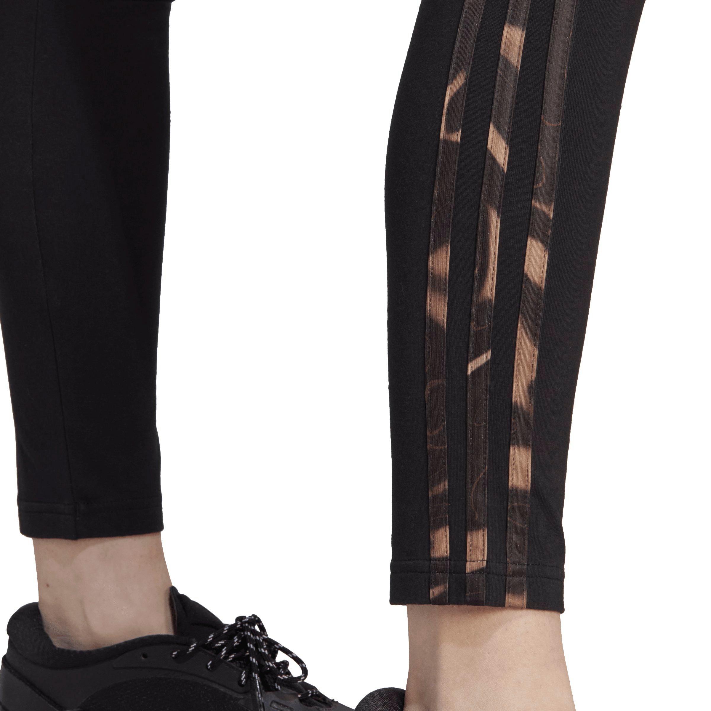 adidas Training mesh panel leggings in black