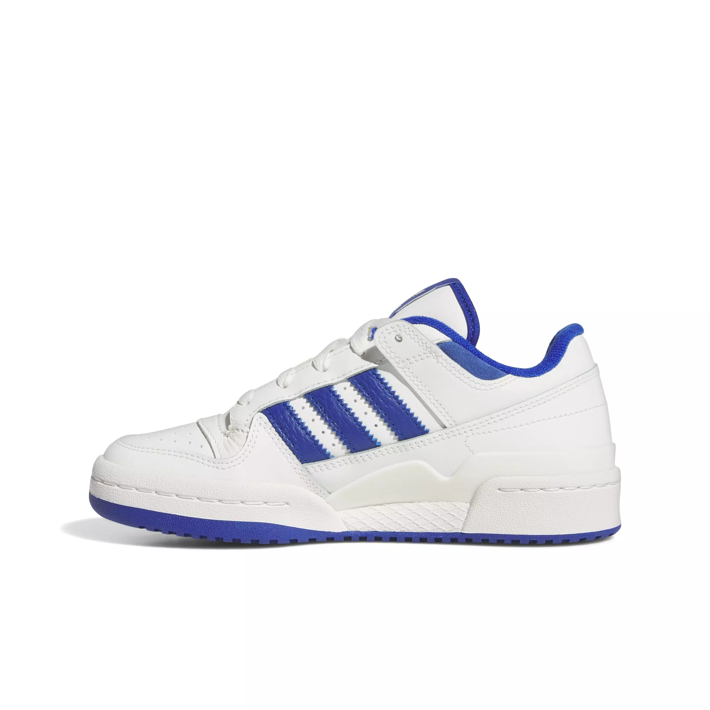 adidas Forum Low Classics "Core White/Team Royal Blue/Core White" Grade School Boys' Shoe - WHITE/BLUE/WHITE