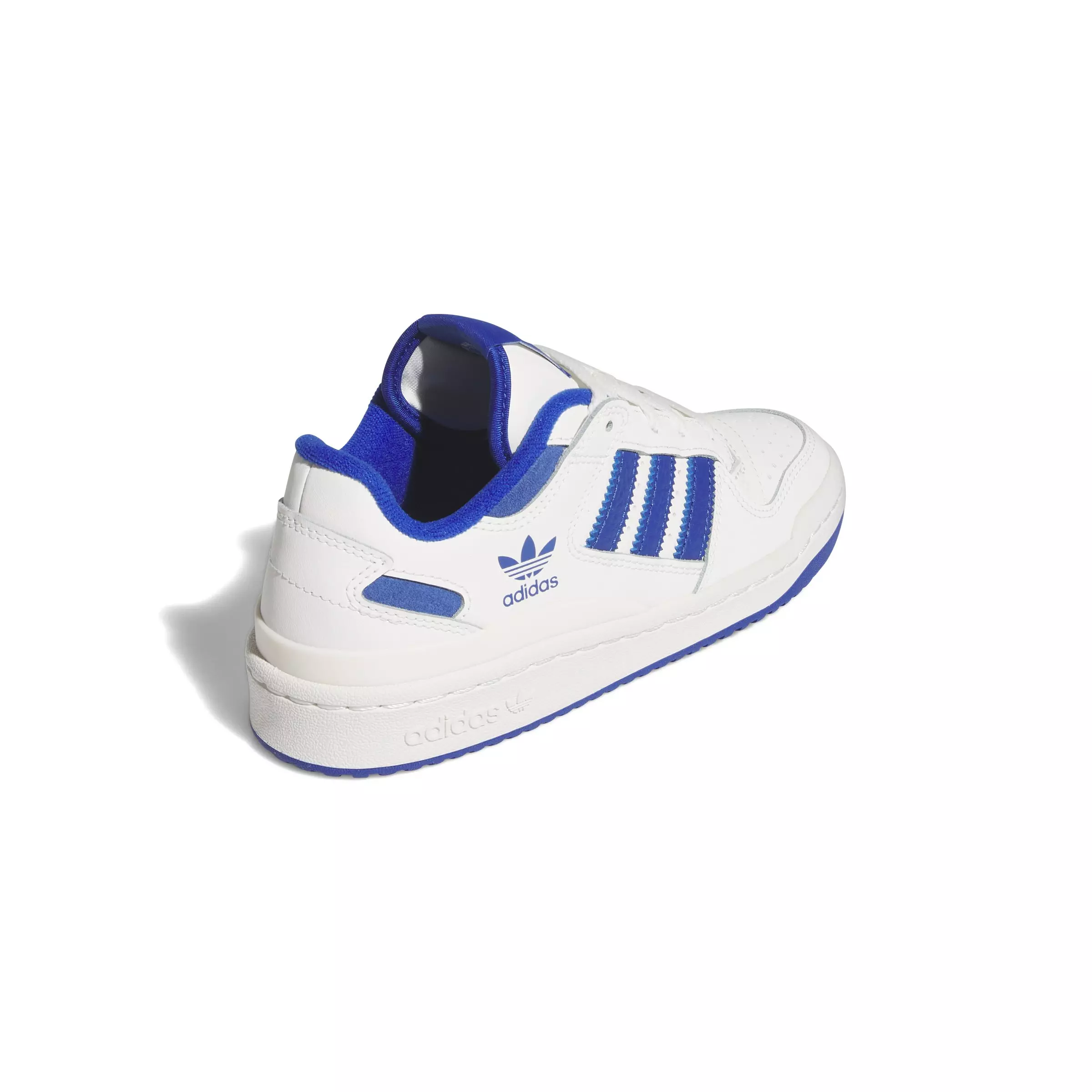 adidas Forum Low Classics "Core White/Team Royal Blue/Core White" Grade School Boys' Shoe - WHITE/BLUE/WHITE
