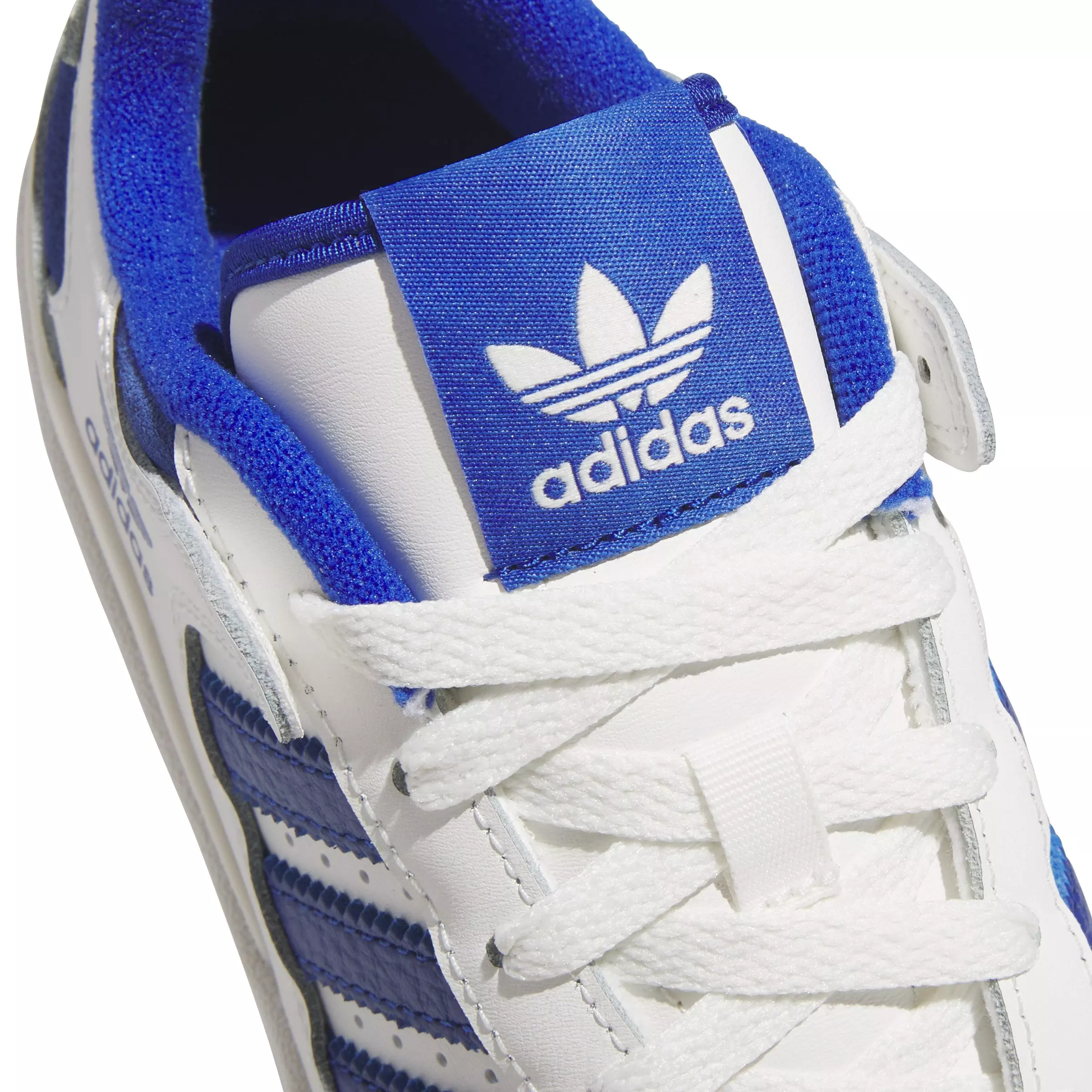 adidas Forum Low Classics "Core White/Team Royal Blue/Core White" Grade School Boys' Shoe - WHITE/BLUE/WHITE
