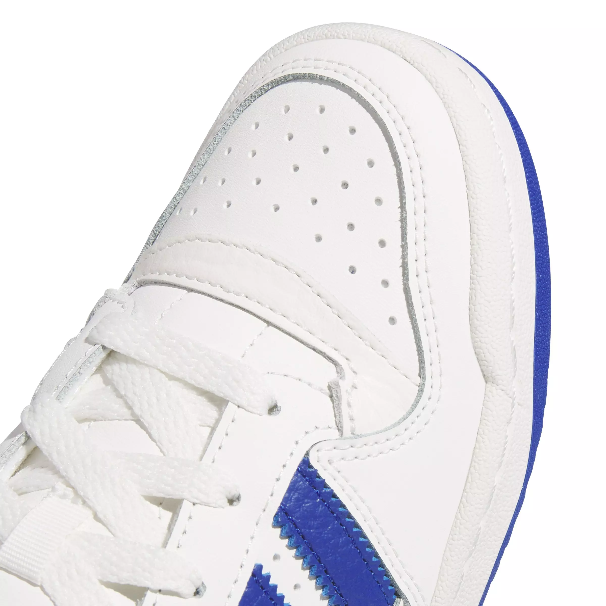 adidas Forum Low Classics "Core White/Team Royal Blue/Core White" Grade School Boys' Shoe - WHITE/BLUE/WHITE
