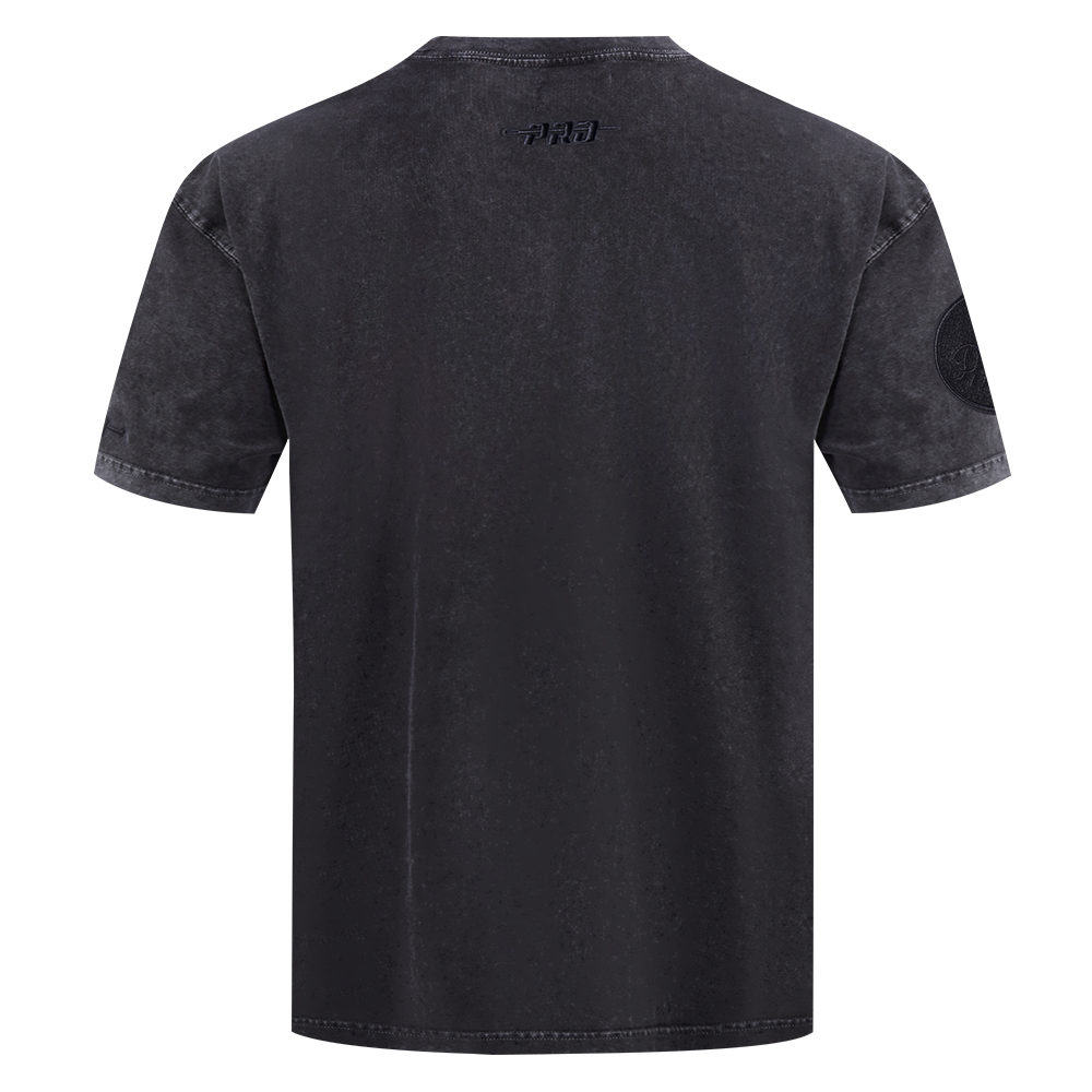 Pro Standard Men's MLB Los Angeles Dodgers Washed Classic Enzyme CJ Drop Shoulder Tee - Black - BLACK