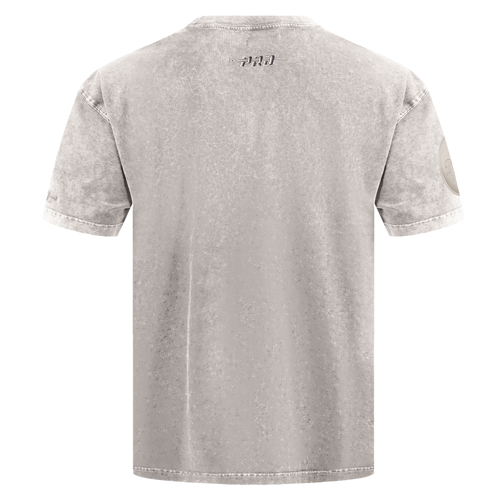 Pro Standard Men's MLB Los Angeles Dodgers Washed Classic Enzyme CJ Drop Shoulder Tee - Slate Grey - SLATE GREY