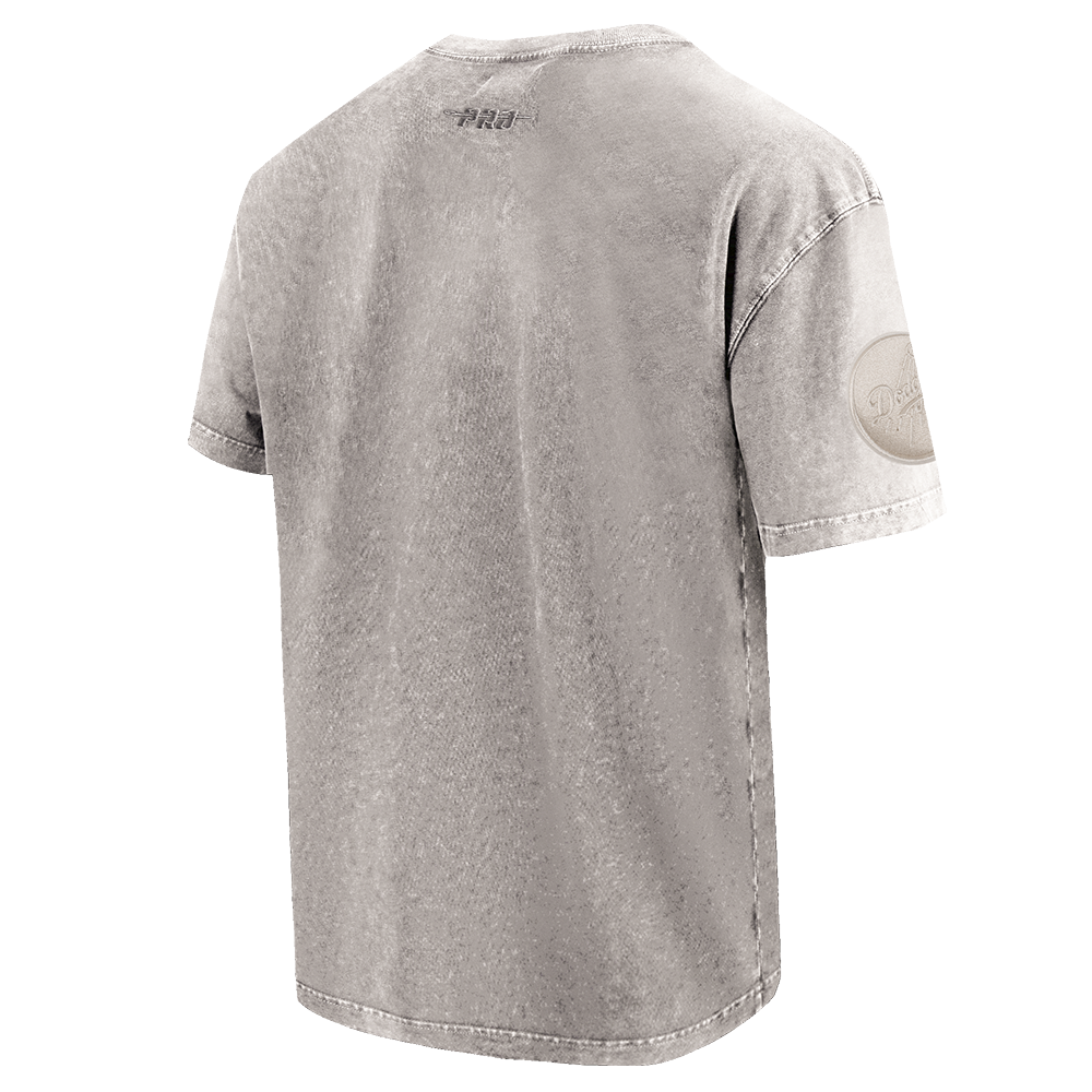Pro Standard Men's MLB Los Angeles Dodgers Washed Classic Enzyme CJ Drop Shoulder Tee - Slate Grey - SLATE GREY