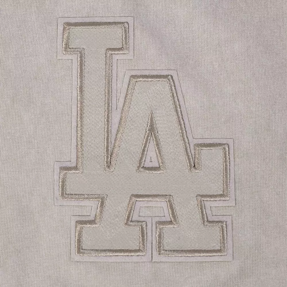 Pro Standard Men's MLB Los Angeles Dodgers Washed Classic Enzyme CJ Drop Shoulder Tee - Slate Grey - SLATE GREY