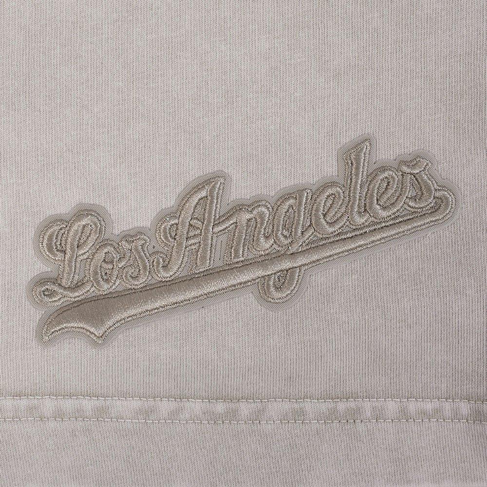Pro Standard Men's MLB Los Angeles Dodgers Washed Classic Enzyme CJ Drop Shoulder Tee - Slate Grey - SLATE GREY