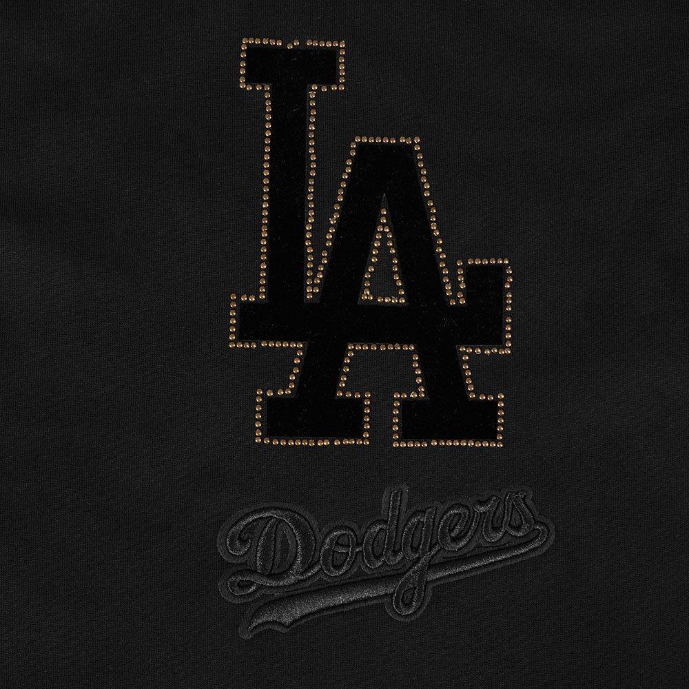 Pro Standard Men's MLB Los Angeles Dodgers Blackout Drop Shoulder LS Tee - BLACK