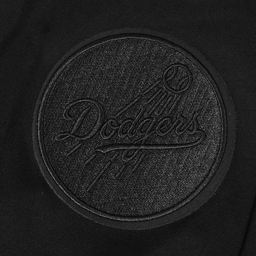 Pro Standard Men's MLB Los Angeles Dodgers Blackout Drop Shoulder LS Tee - BLACK