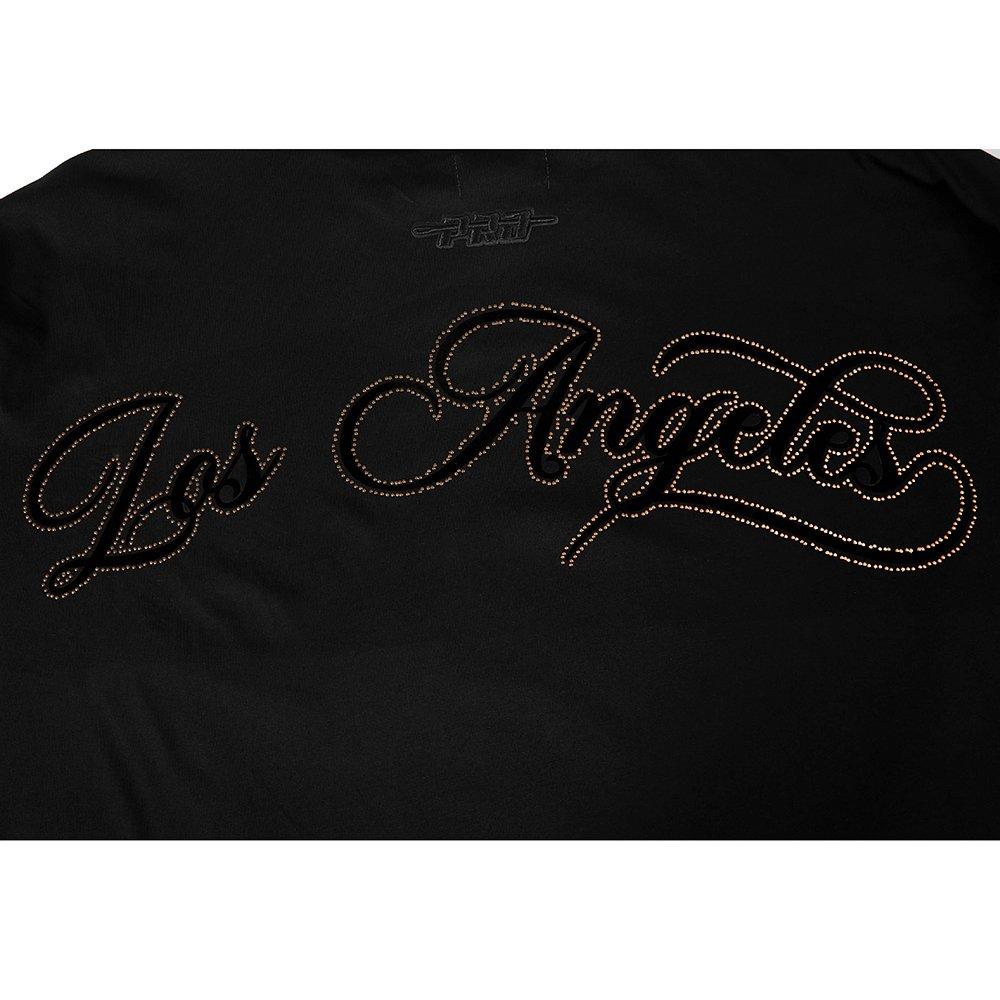 Pro Standard Men's MLB Los Angeles Dodgers Blackout Drop Shoulder LS Tee - BLACK