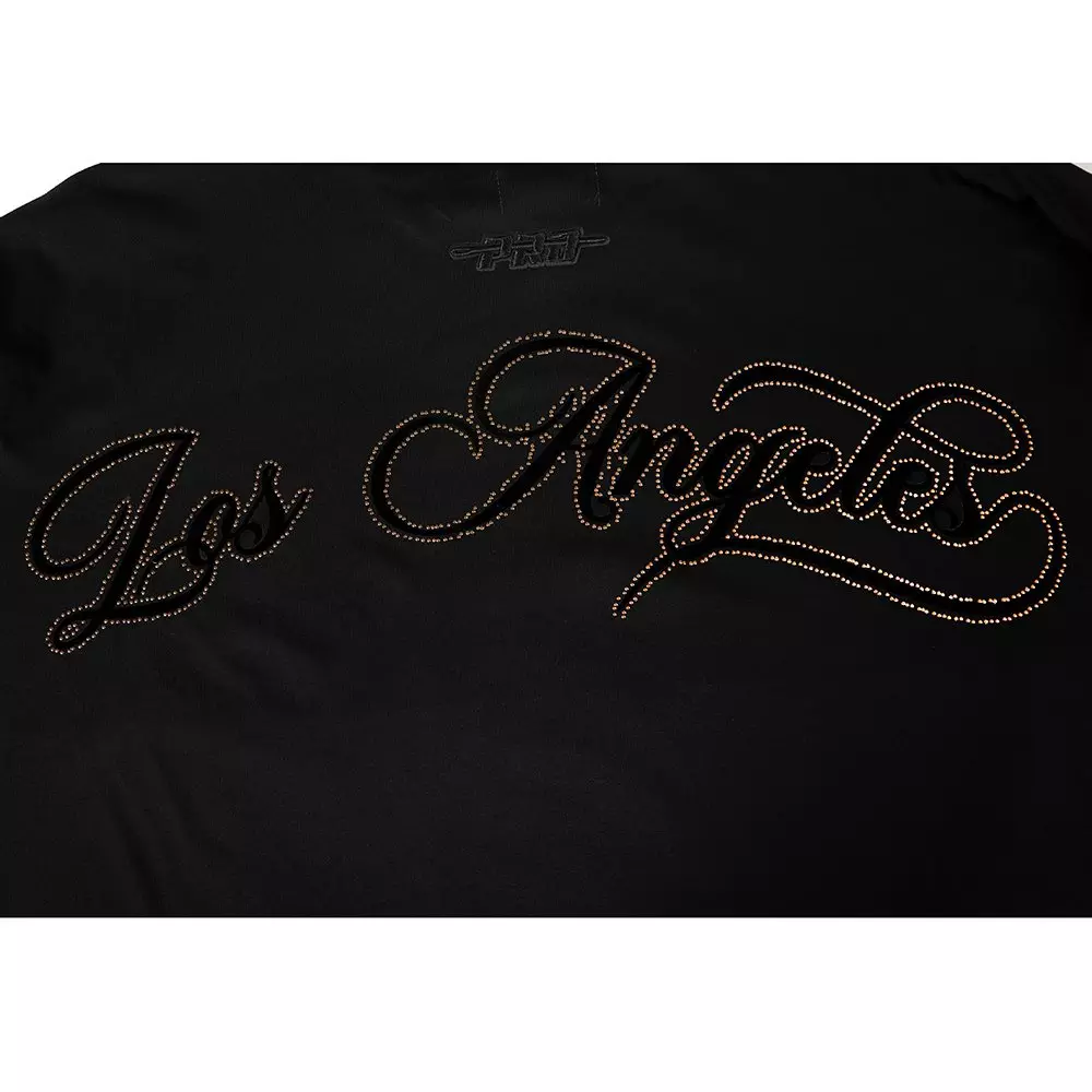 Pro Standard Men's MLB Los Angeles Dodgers Blackout Drop Shoulder LS Tee - BLACK