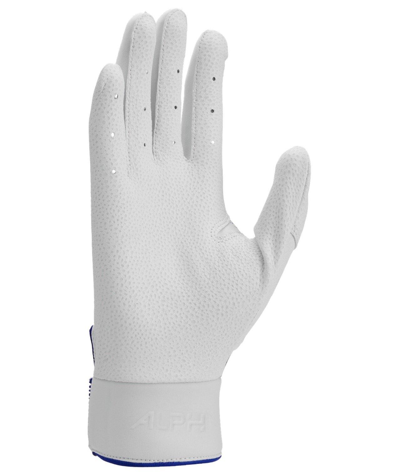 Nike Alpha Elite Batting Gloves - WHITE/ROYAL Thumbnail View 2